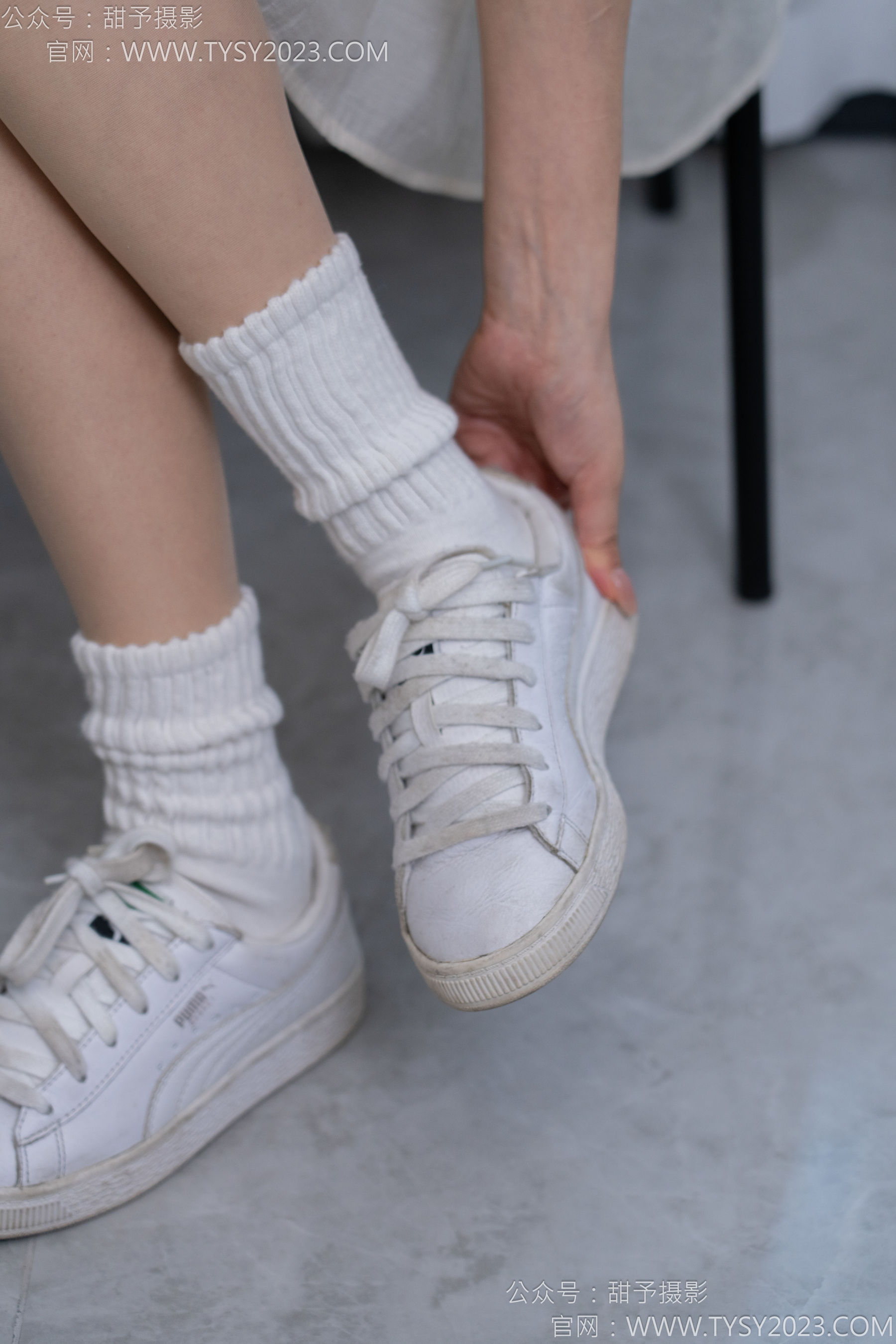 甜予摄影 No.137 澜澜 - 板鞋、白棉袜、薄肉丝/(140P)