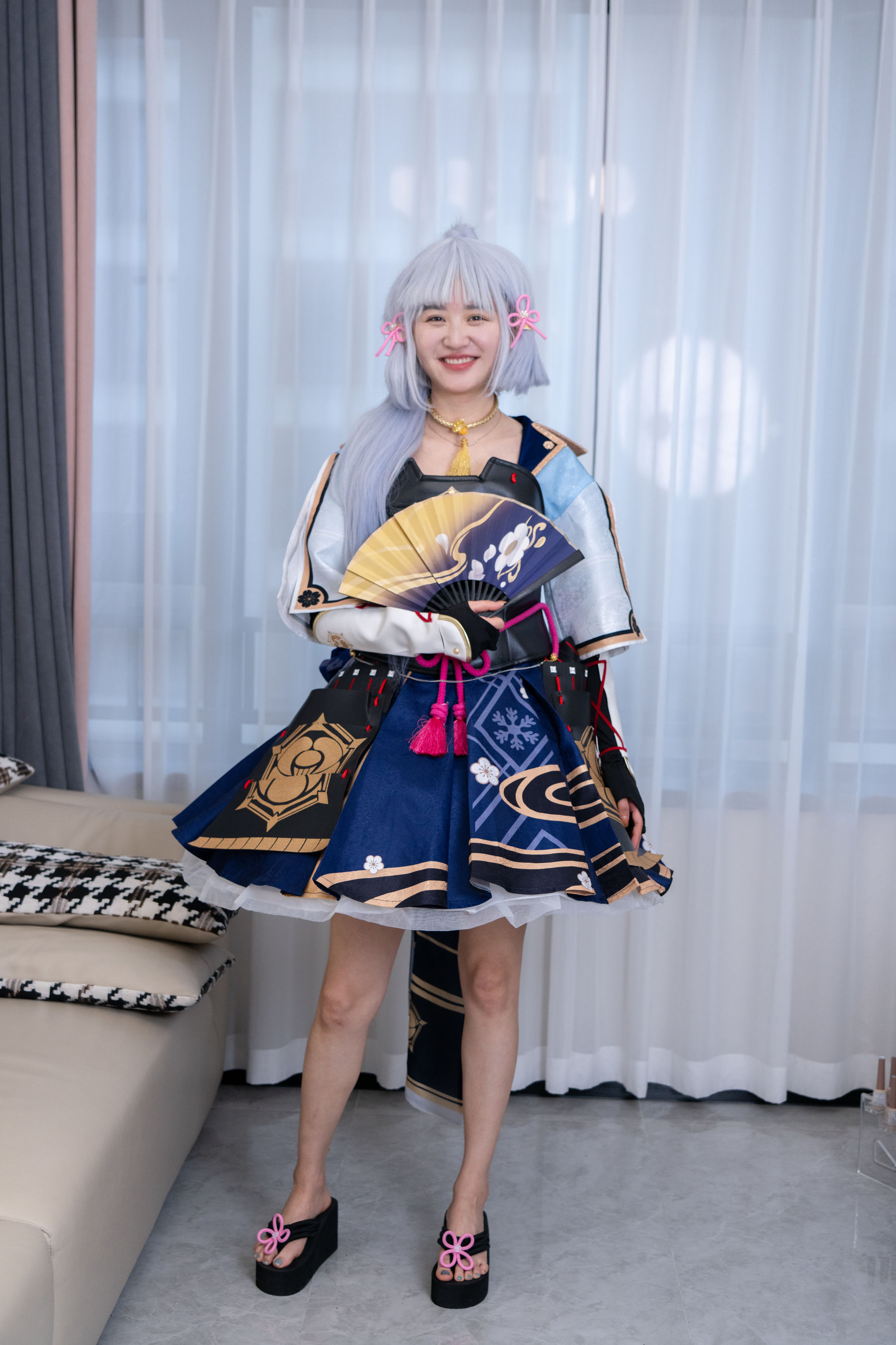 甜予摄影 No.141 澜澜 - cos服人字拖、白丝、裸足、挠脚心剧情/(134P)