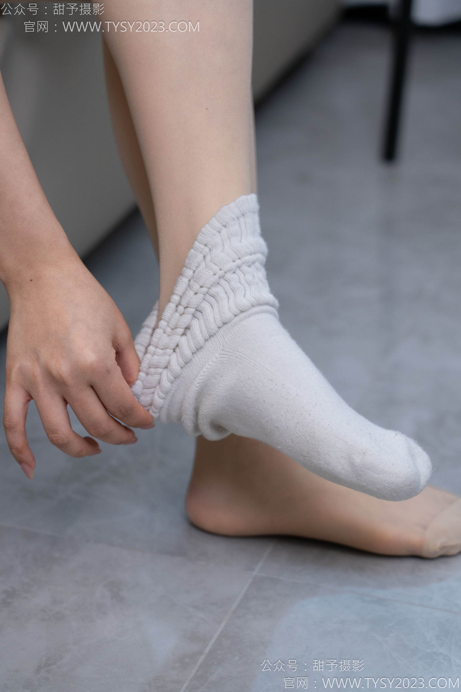 甜予摄影 No.137 澜澜 - 板鞋、白棉袜、薄肉丝/(140P)