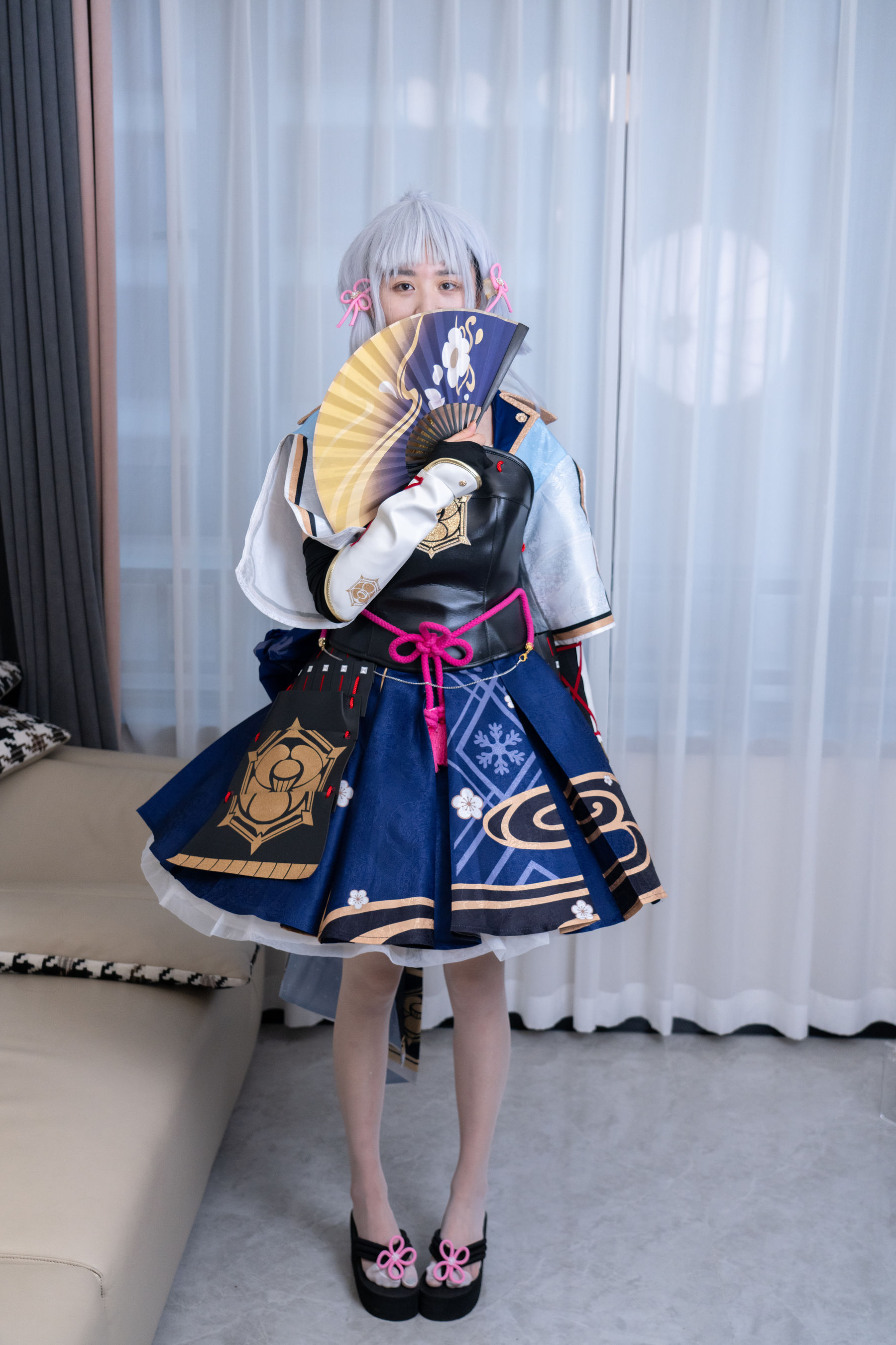 甜予摄影 No.141 澜澜 - cos服人字拖、白丝、裸足、挠脚心剧情/(134P)