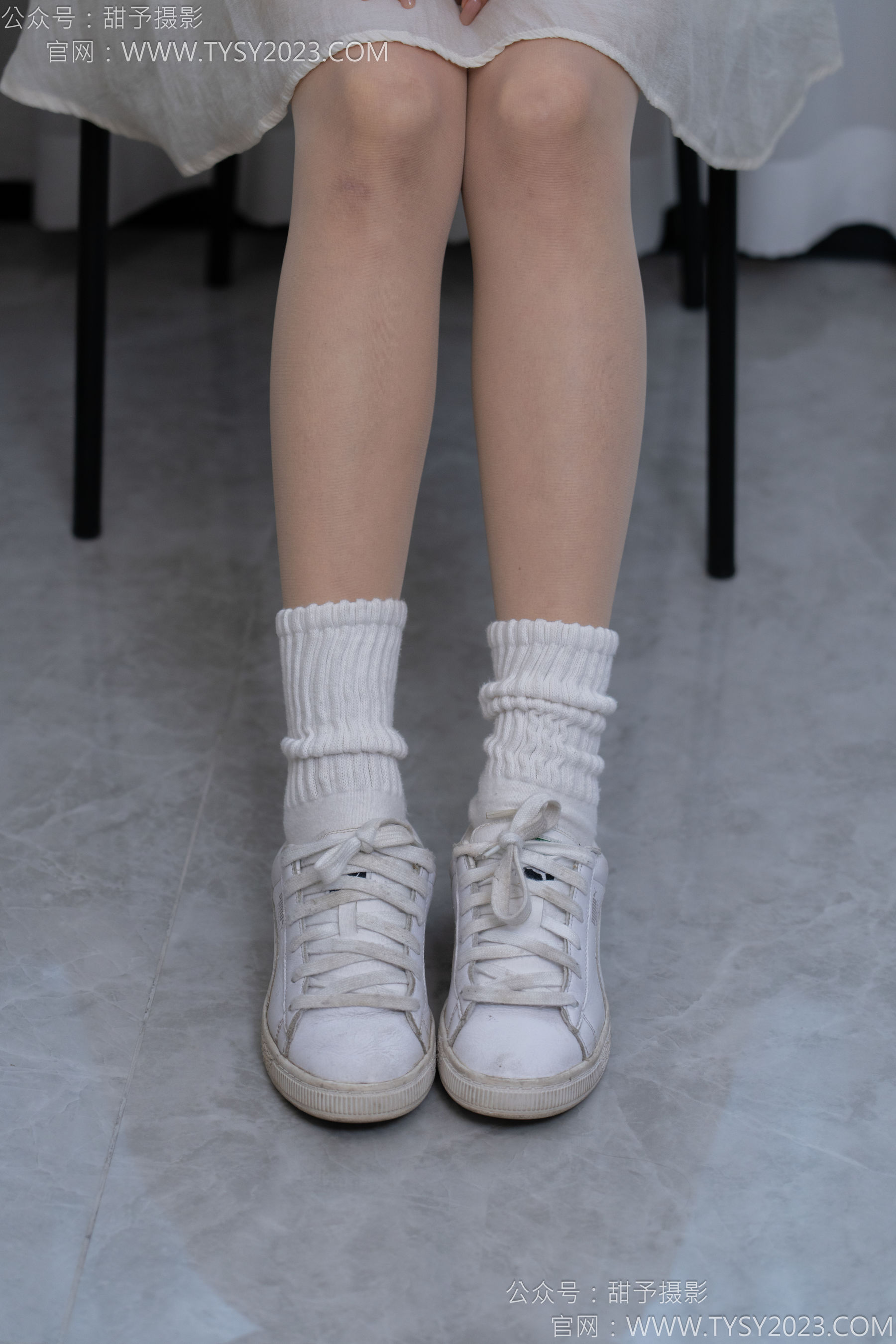 甜予摄影 No.137 澜澜 - 板鞋、白棉袜、薄肉丝/(140P)