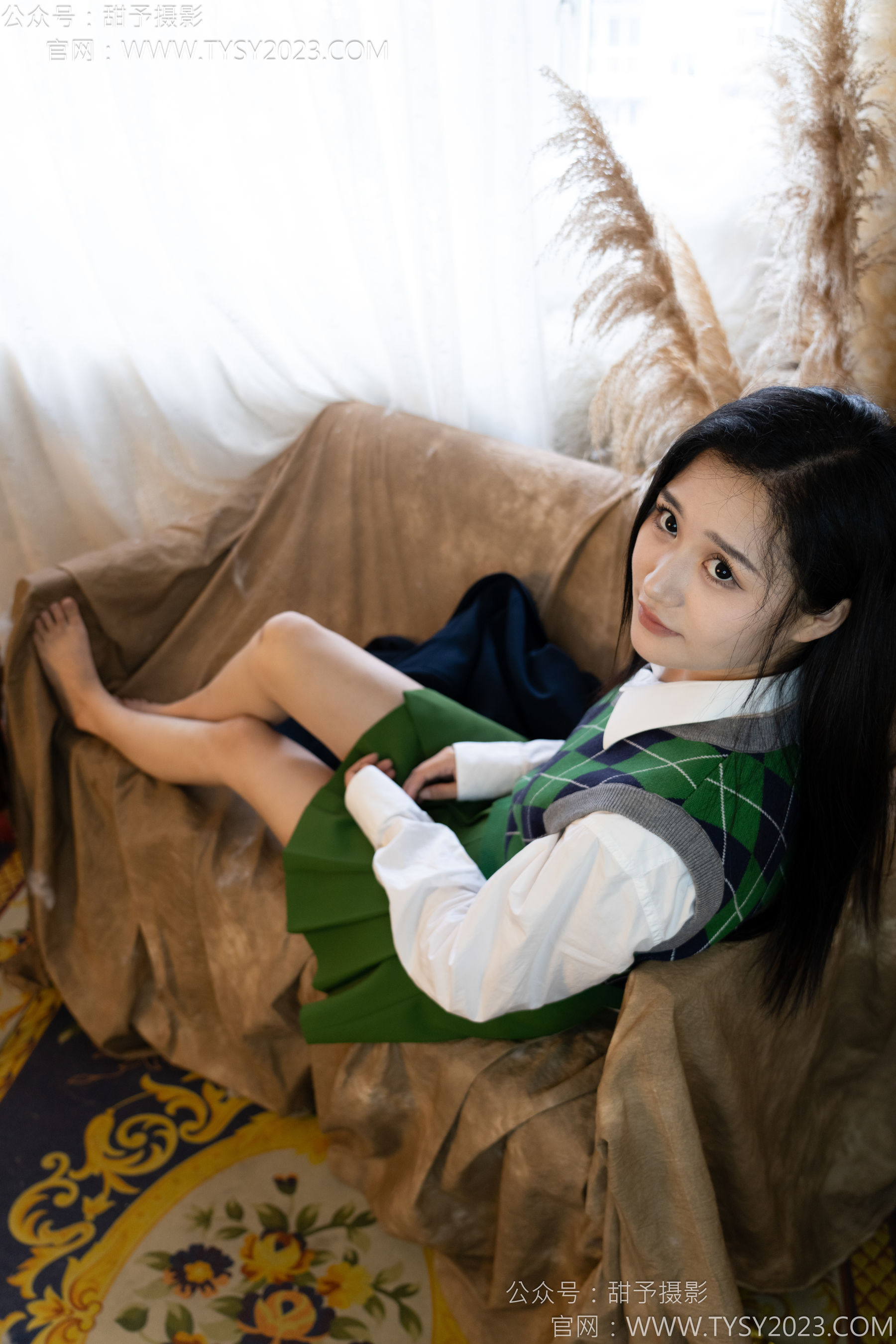 甜予摄影 NO.139 澜澜 - 皮鞋、白棉袜、裸足/(116P)