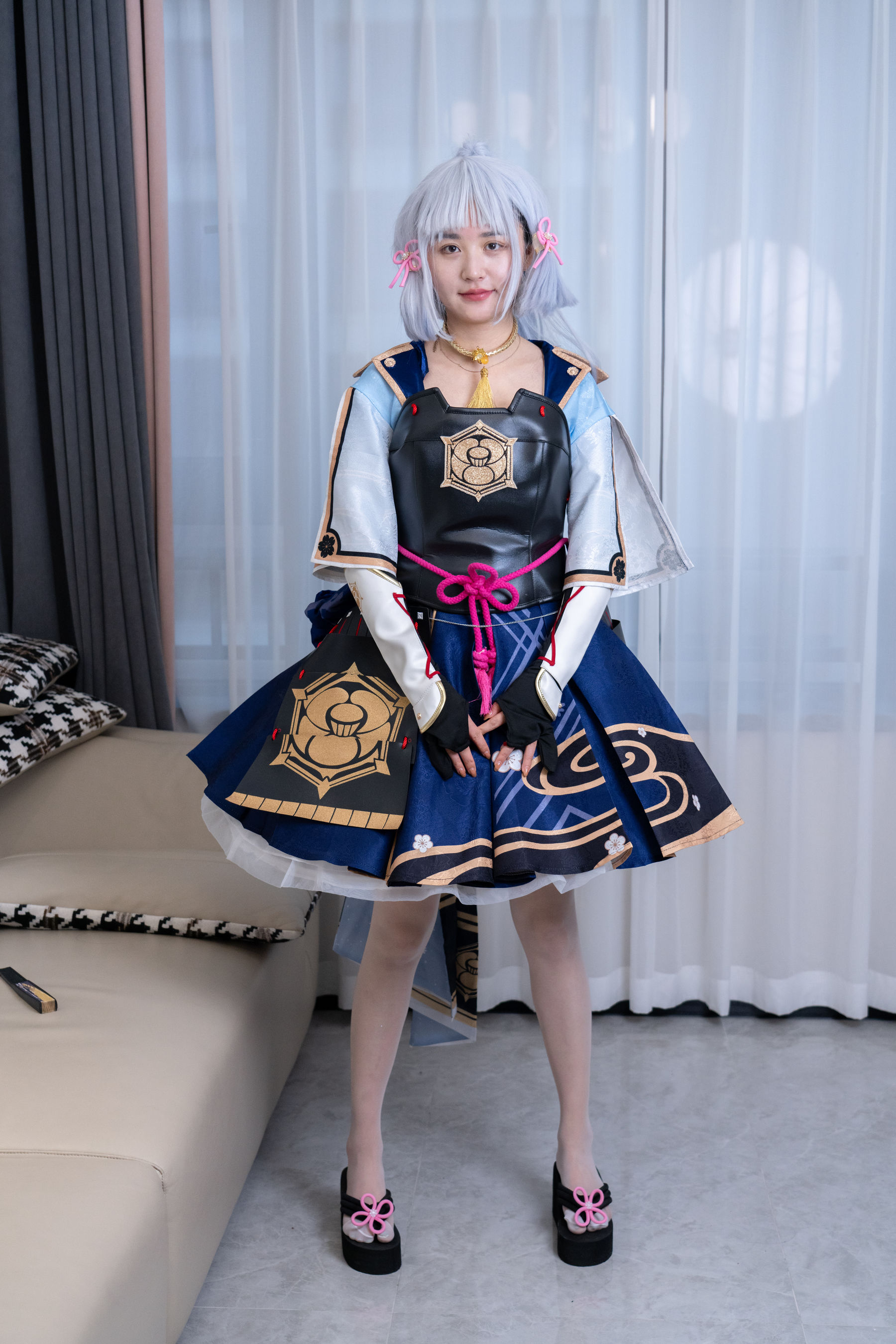 甜予摄影 No.141 澜澜 - cos服人字拖、白丝、裸足、挠脚心剧情/(134P)