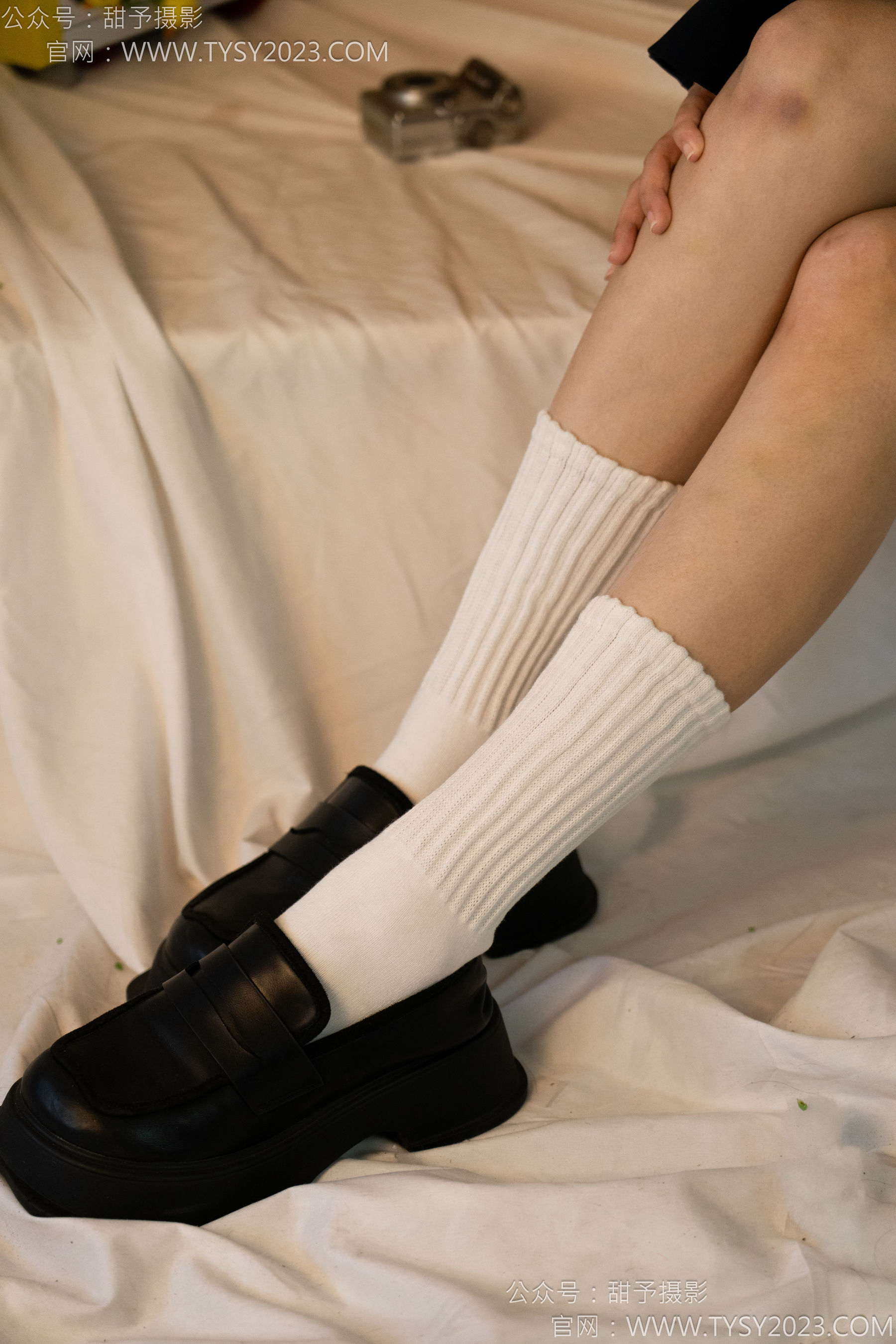 甜予摄影 NO.139 澜澜 - 皮鞋、白棉袜、裸足/(116P)