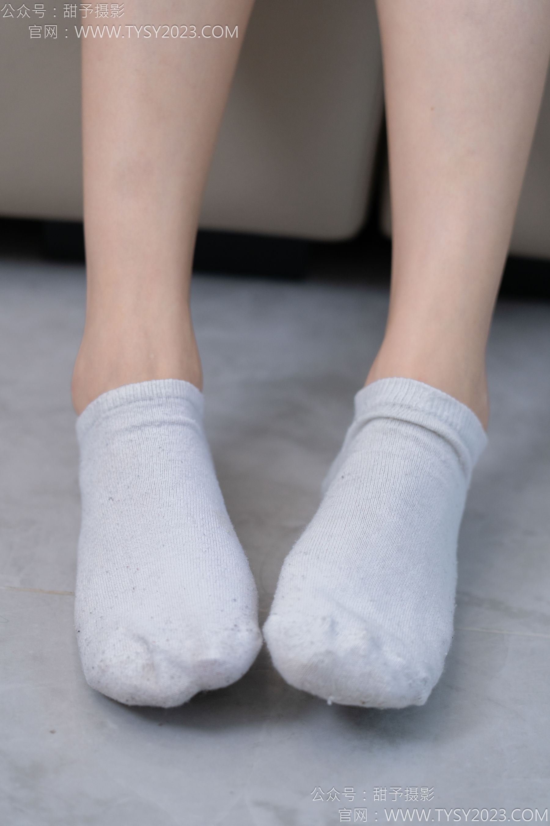 甜予摄影 No.130 澜澜 - 皮鞋、白棉袜、裸足、掉袜子剧情/(130P)