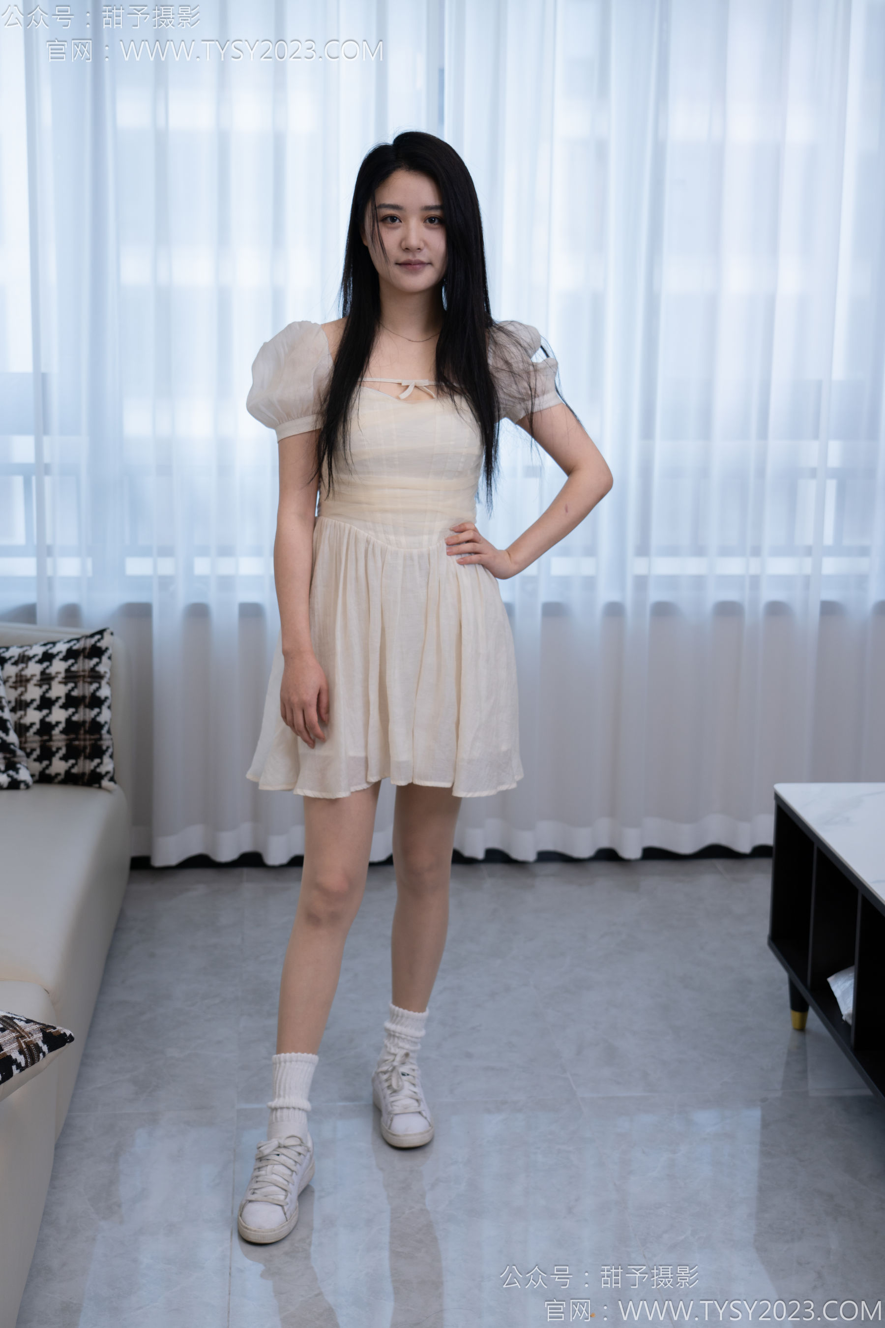 甜予摄影 No.137 澜澜 - 板鞋、白棉袜、薄肉丝/(140P)