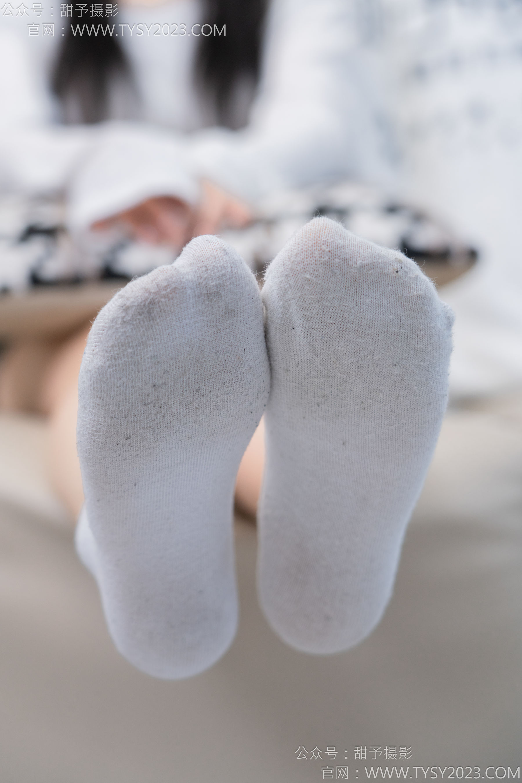 甜予摄影 No.130 澜澜 - 皮鞋、白棉袜、裸足、掉袜子剧情/(130P)