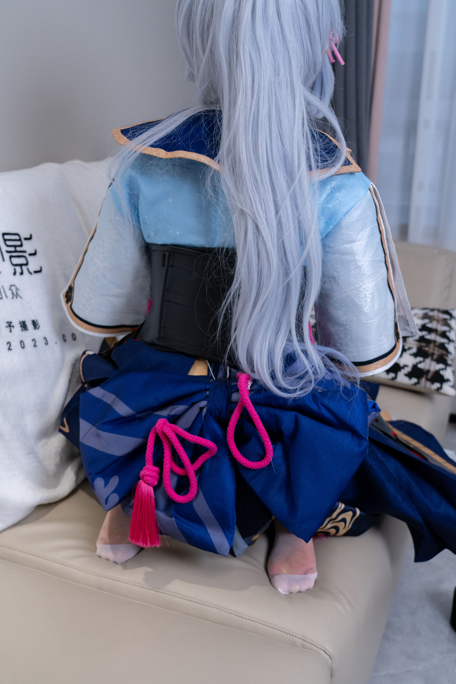 甜予摄影 No.141 澜澜 - cos服人字拖、白丝、裸足、挠脚心剧情/(134P)