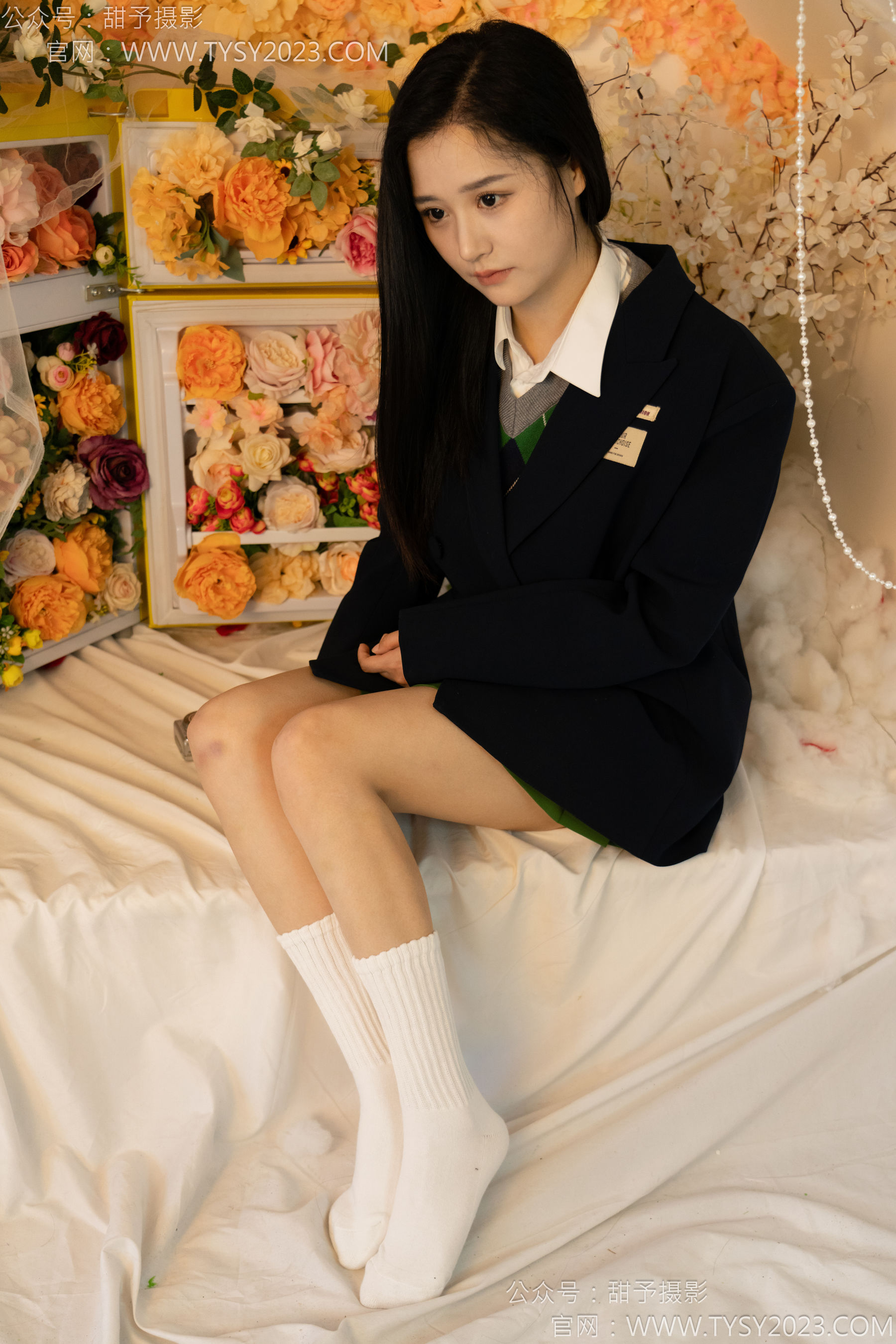 甜予摄影 NO.139 澜澜 - 皮鞋、白棉袜、裸足/(116P)