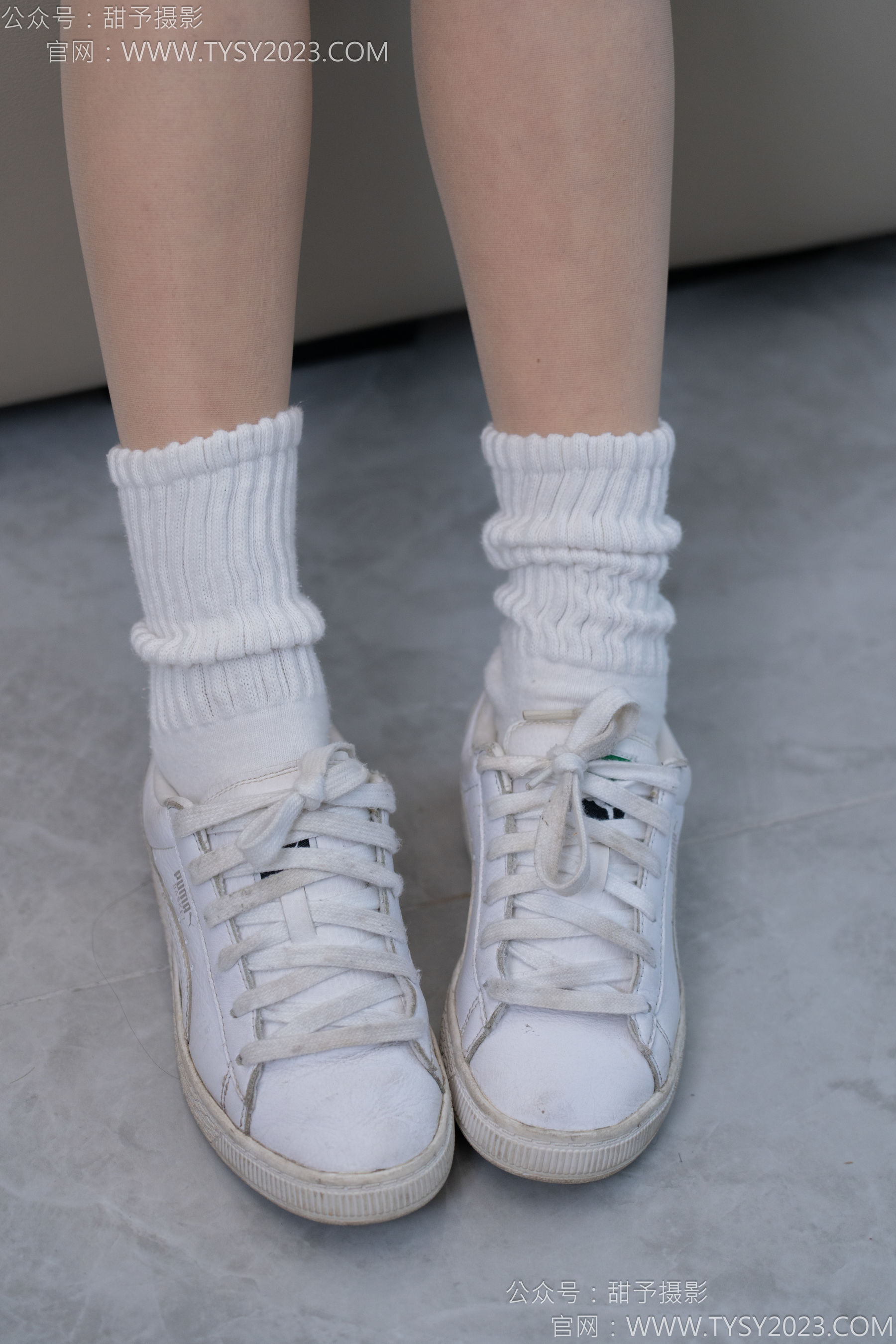甜予摄影 No.137 澜澜 - 板鞋、白棉袜、薄肉丝/(140P)