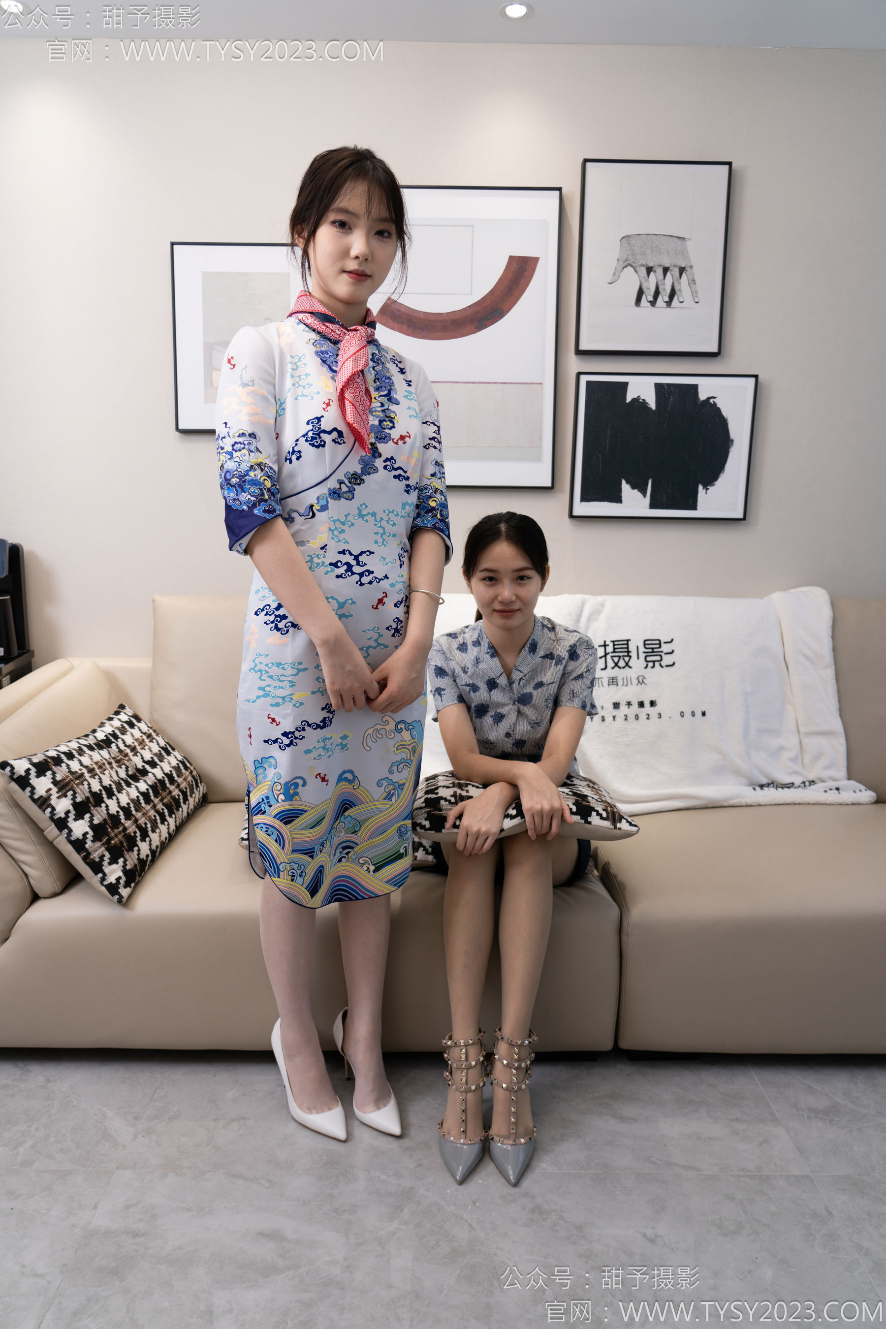 甜予摄影 No.134 璇璇思思 - 高跟鞋、薄白丝、薄灰丝/(132P)