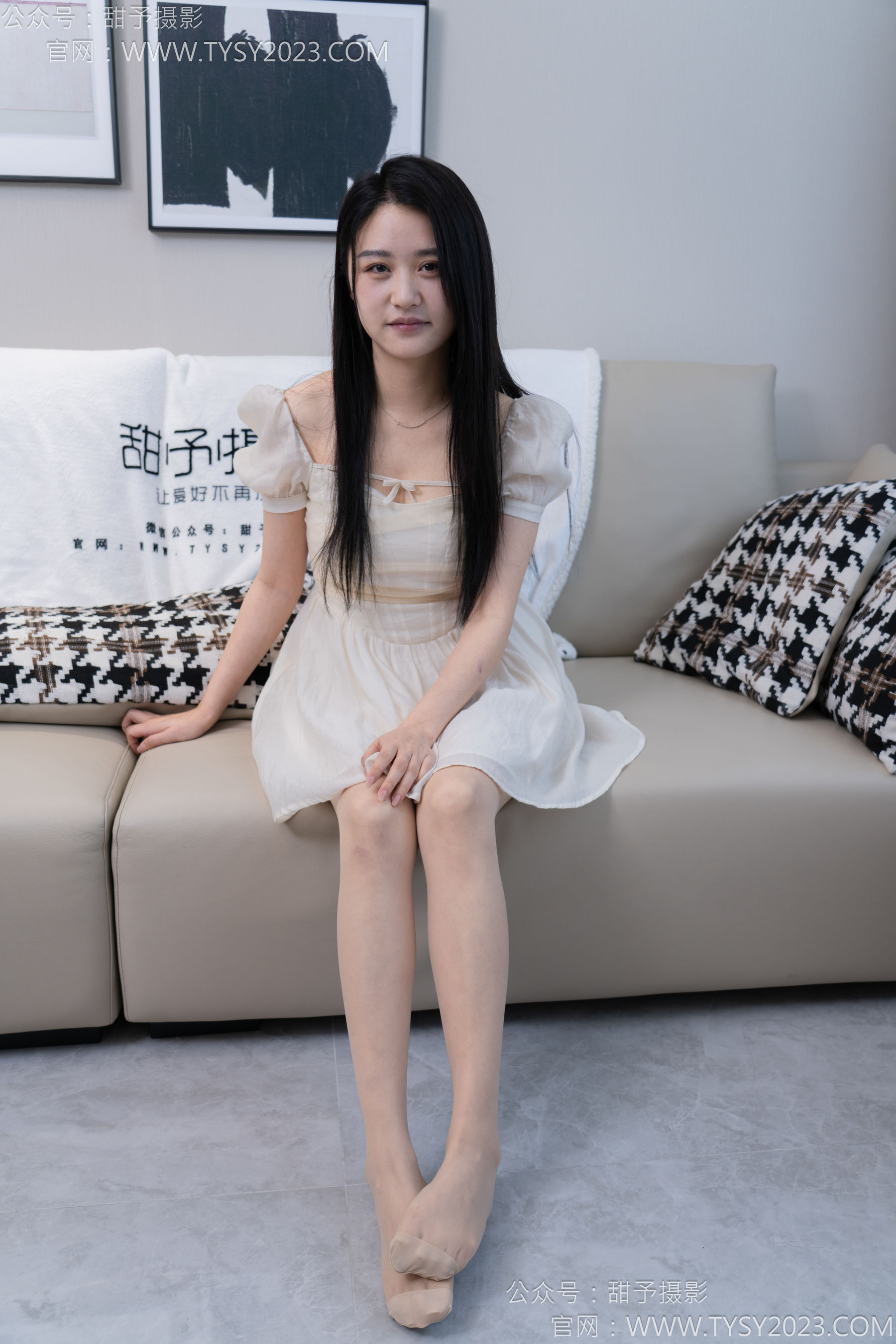 甜予摄影 No.137 澜澜 - 板鞋、白棉袜、薄肉丝/(140P)