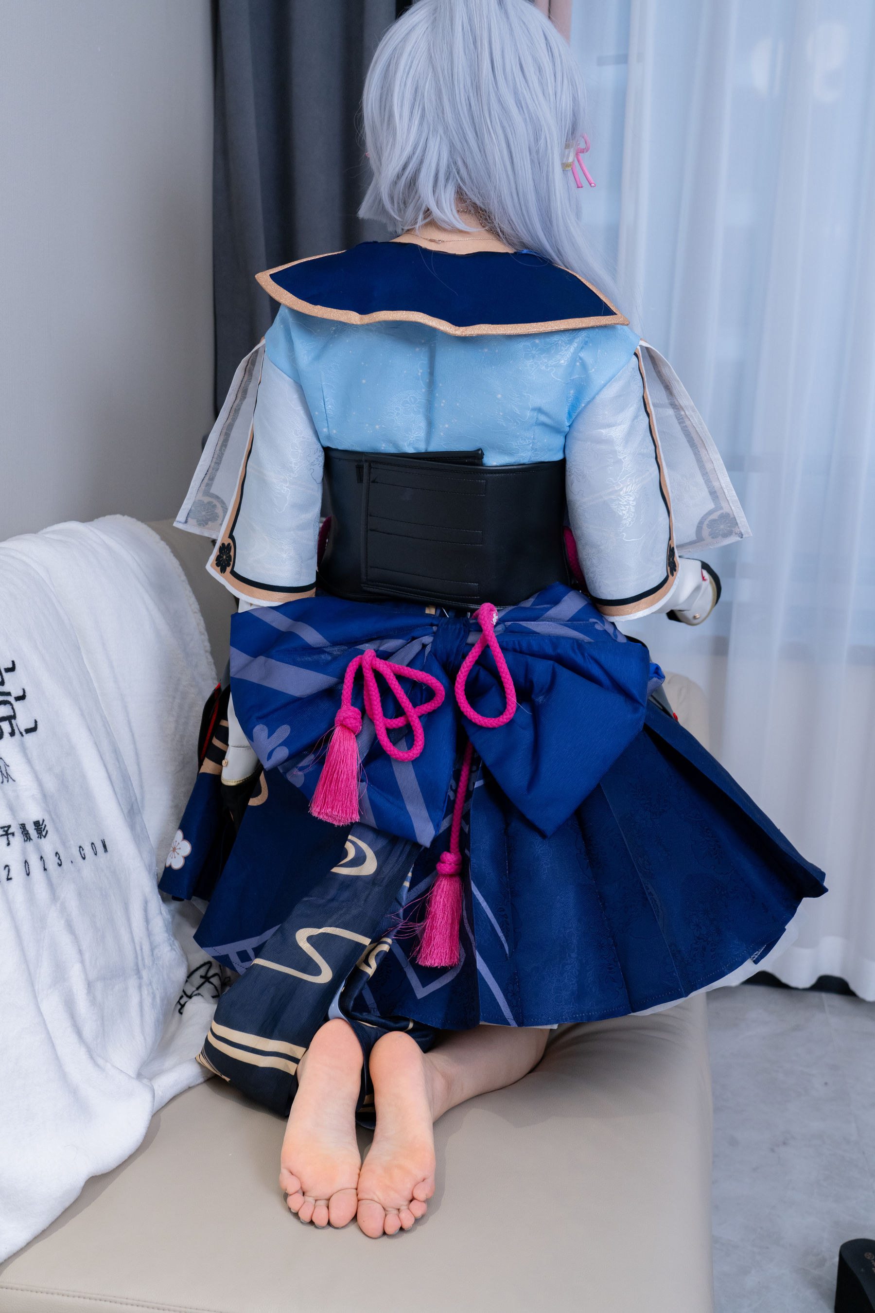 甜予摄影 No.141 澜澜 - cos服人字拖、白丝、裸足、挠脚心剧情/(134P)