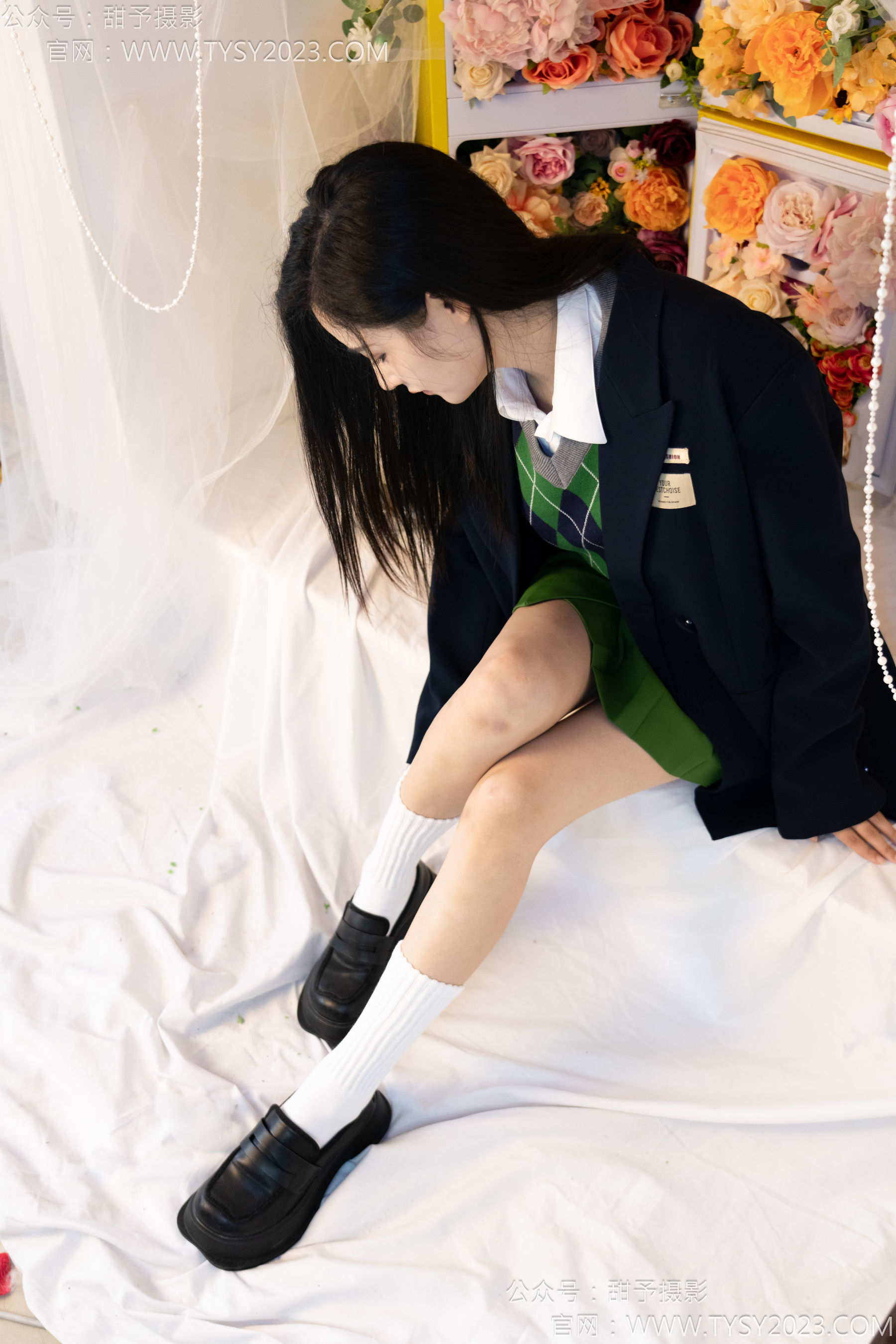 甜予摄影 NO.139 澜澜 - 皮鞋、白棉袜、裸足/(116P)