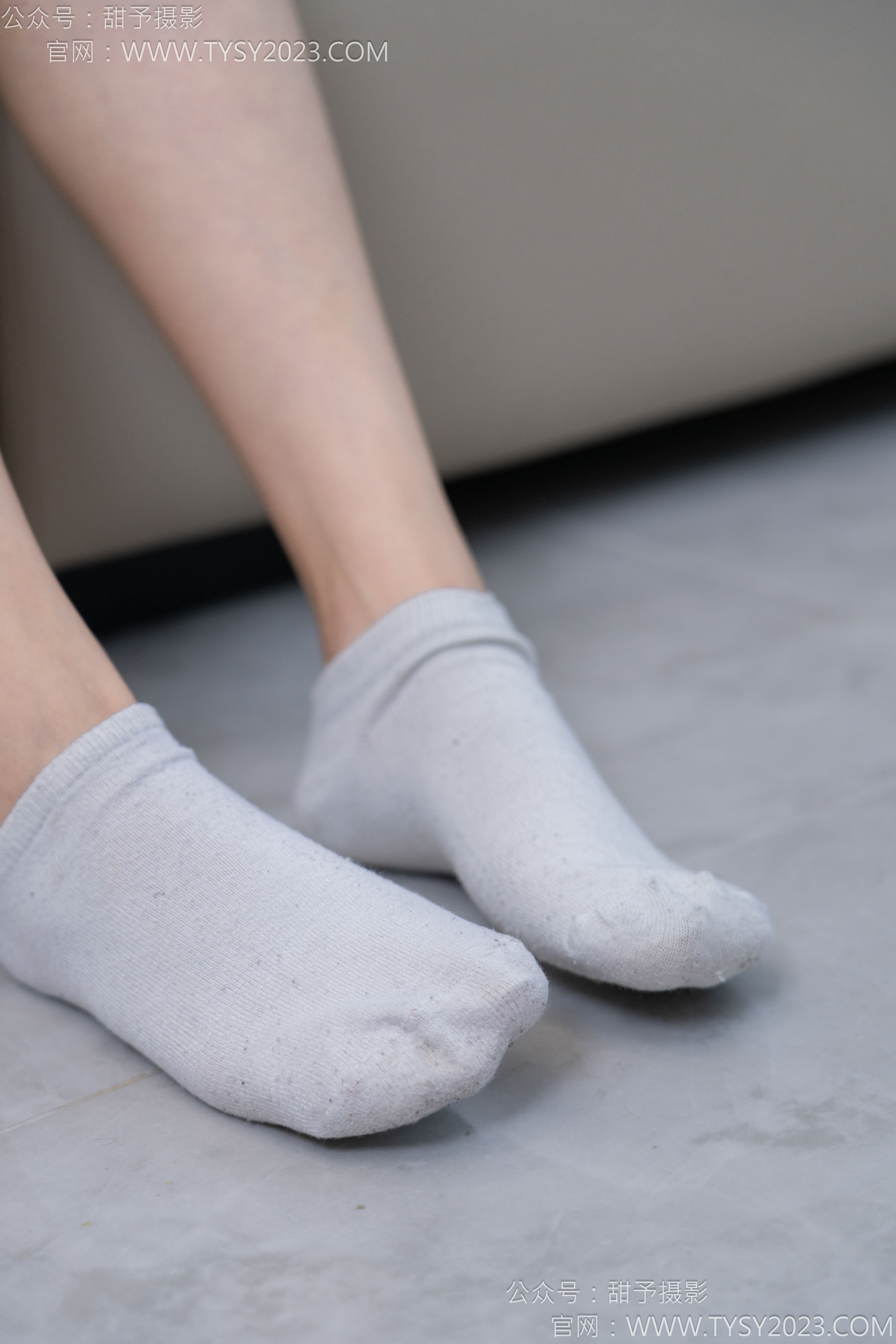 甜予摄影 No.130 澜澜 - 皮鞋、白棉袜、裸足、掉袜子剧情/(130P)