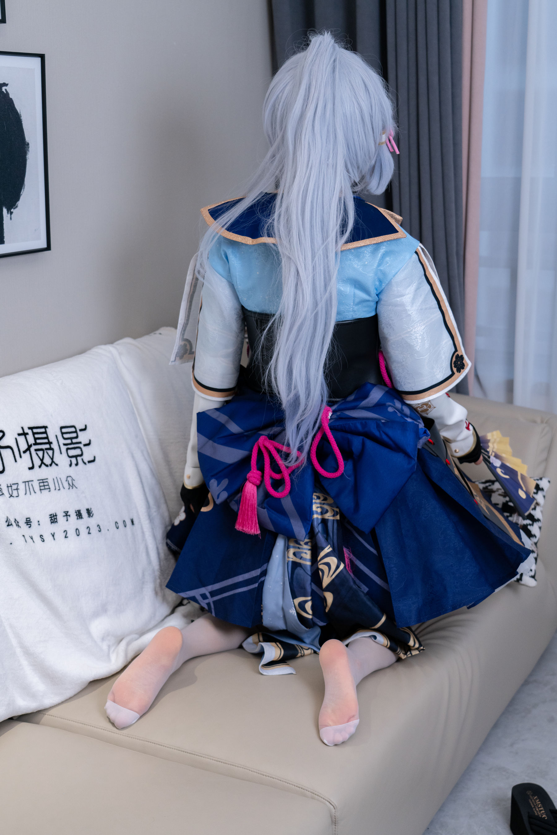 甜予摄影 No.141 澜澜 - cos服人字拖、白丝、裸足、挠脚心剧情/(134P)