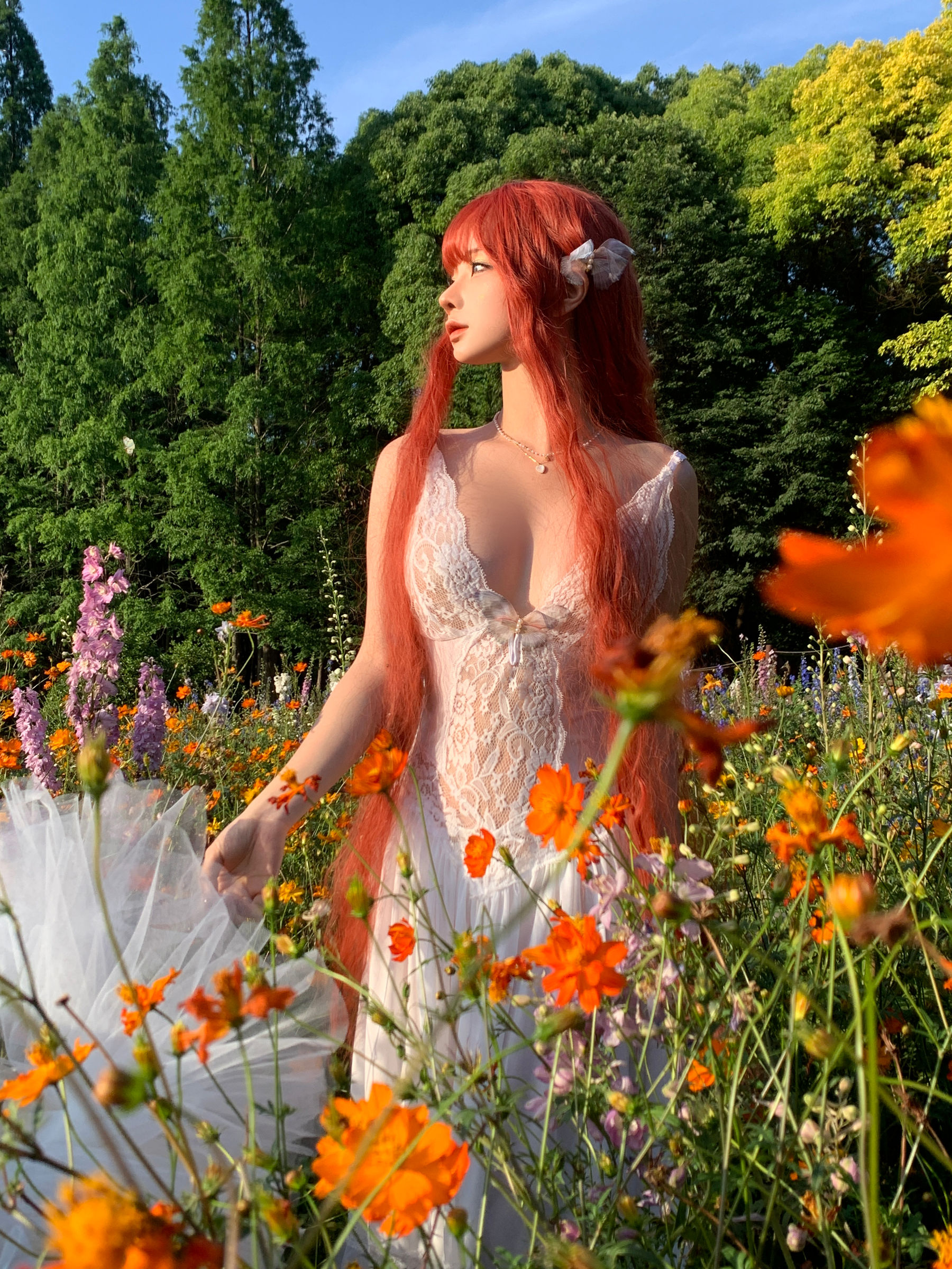 动漫博主 蠢沫沫 - 花丛婚纱/(67P)