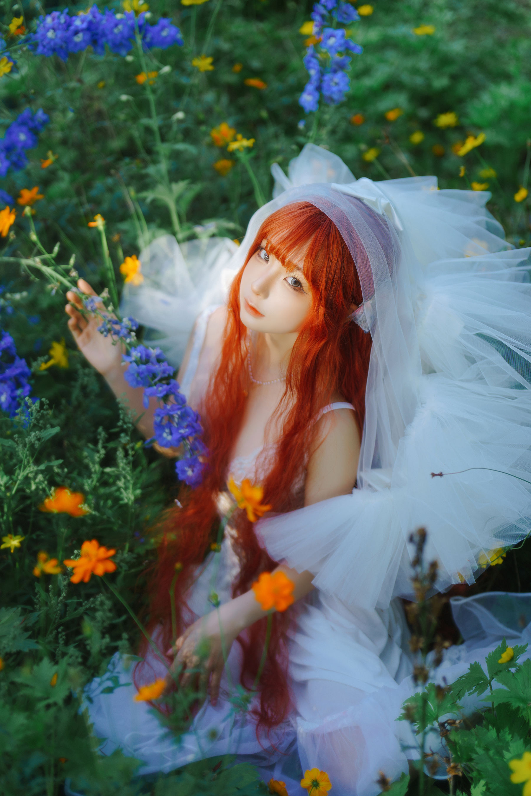 动漫博主 蠢沫沫 - 花丛婚纱/(67P)