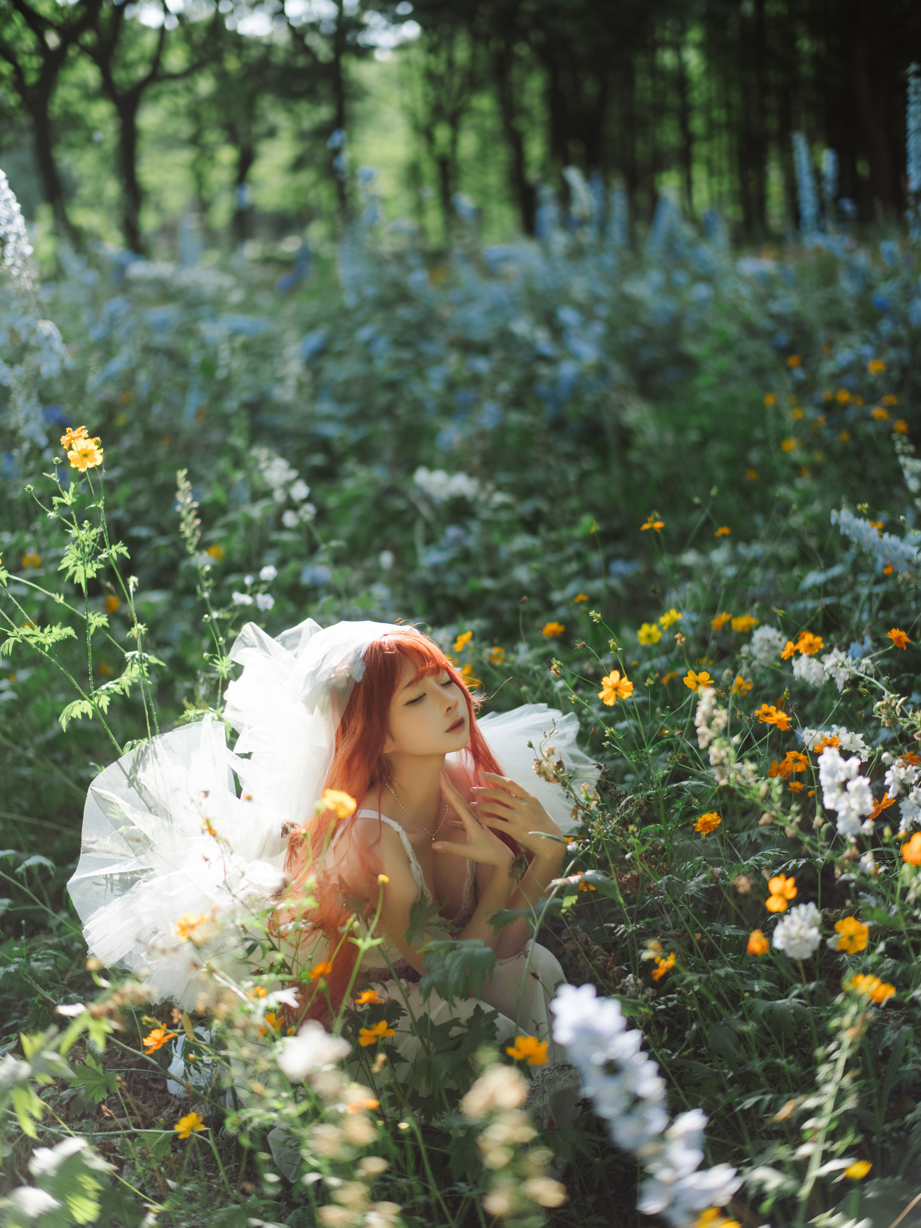 动漫博主 蠢沫沫 - 花丛婚纱/(67P)