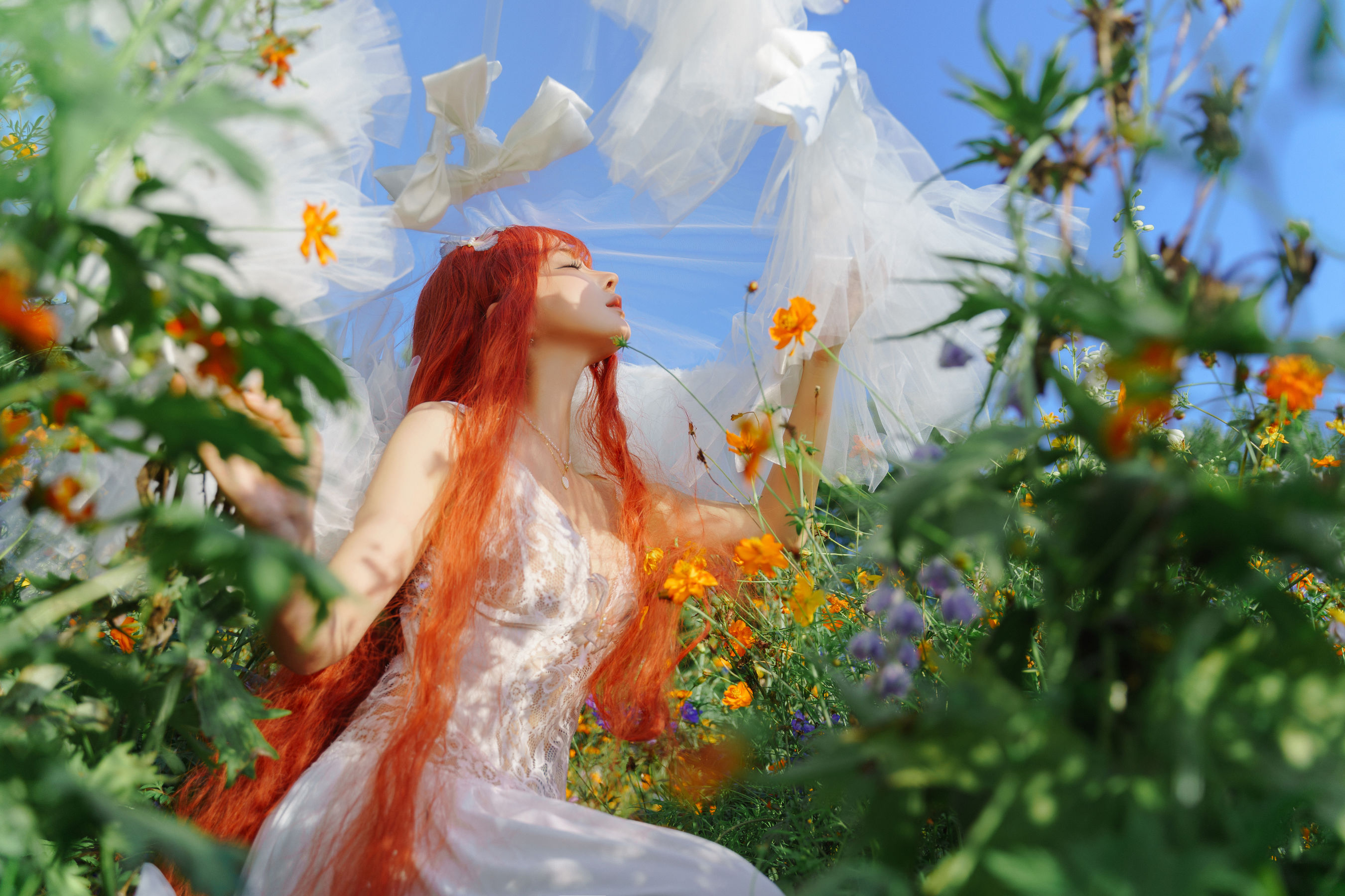 动漫博主 蠢沫沫 - 花丛婚纱/(67P)