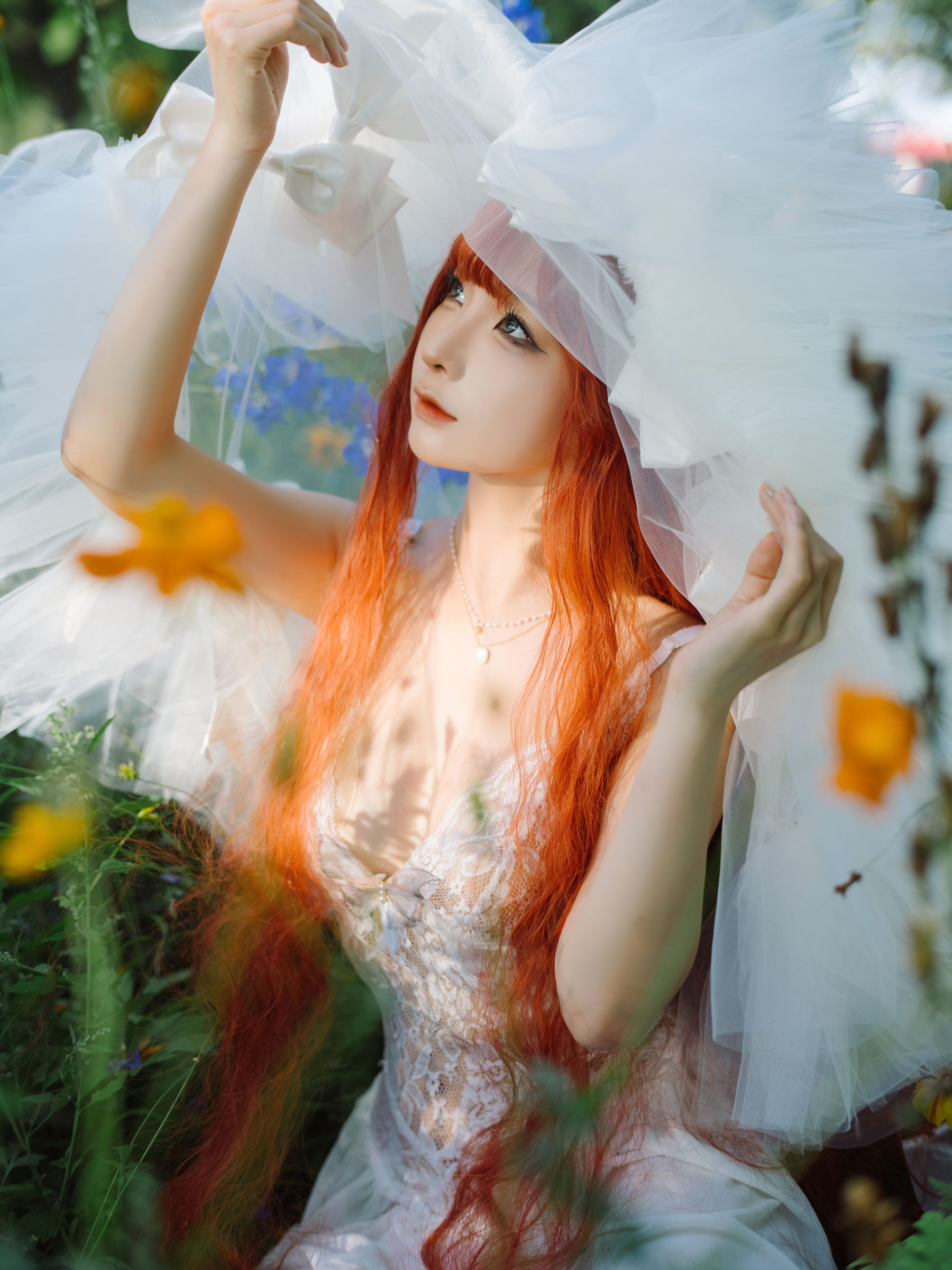 动漫博主 蠢沫沫 - 花丛婚纱/(67P)