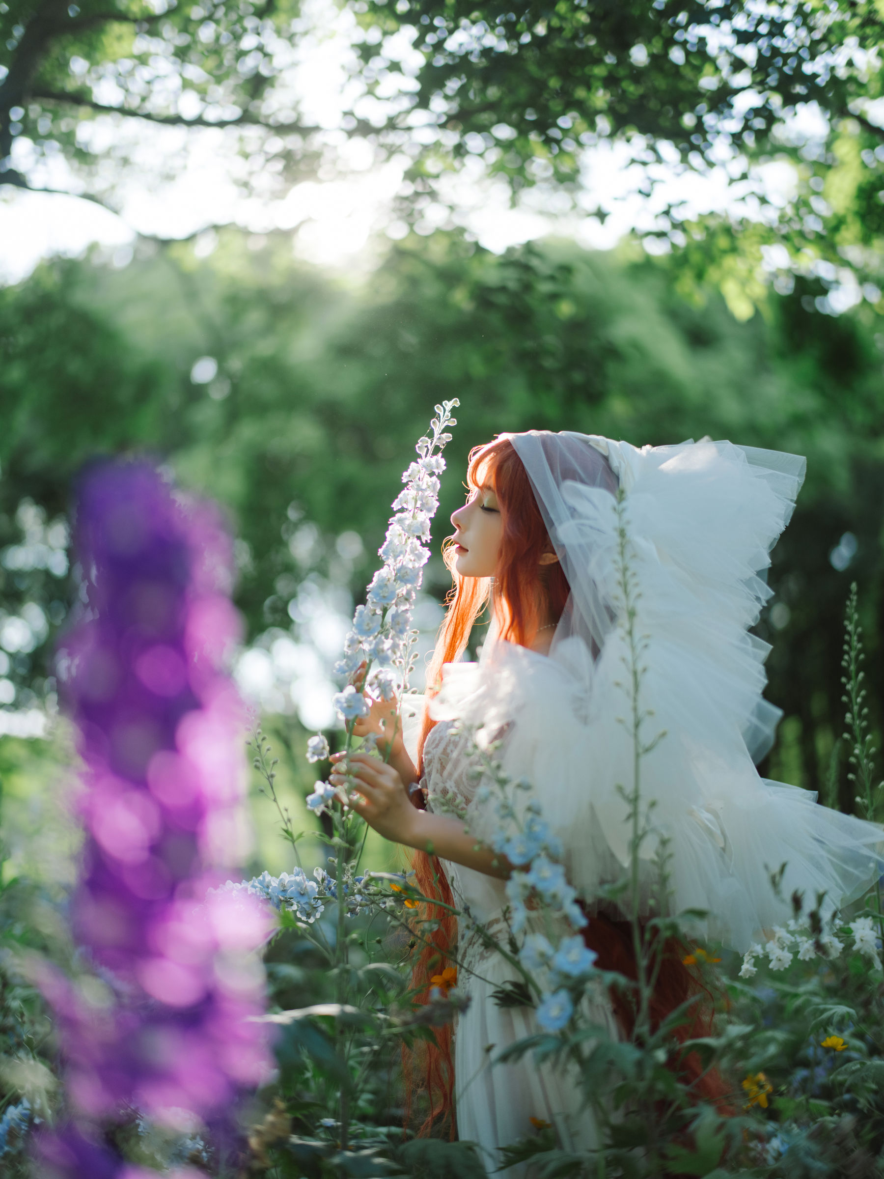 动漫博主 蠢沫沫 - 花丛婚纱/(67P)