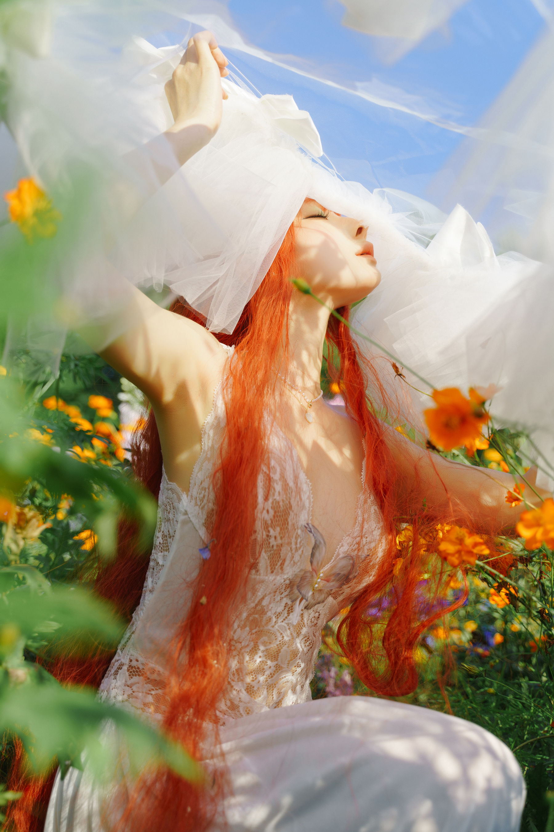 动漫博主 蠢沫沫 - 花丛婚纱/(67P)