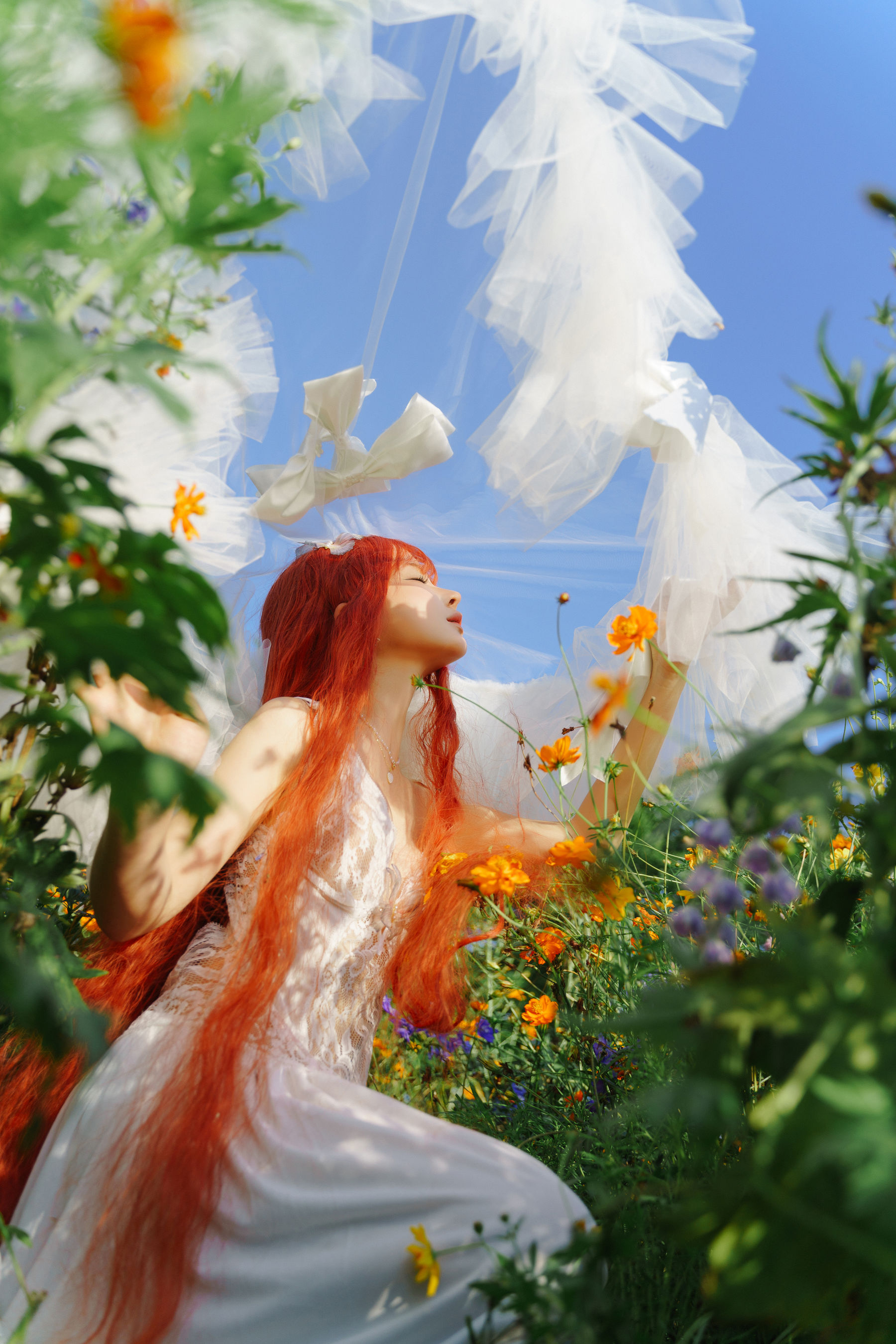 动漫博主 蠢沫沫 - 花丛婚纱/(67P)