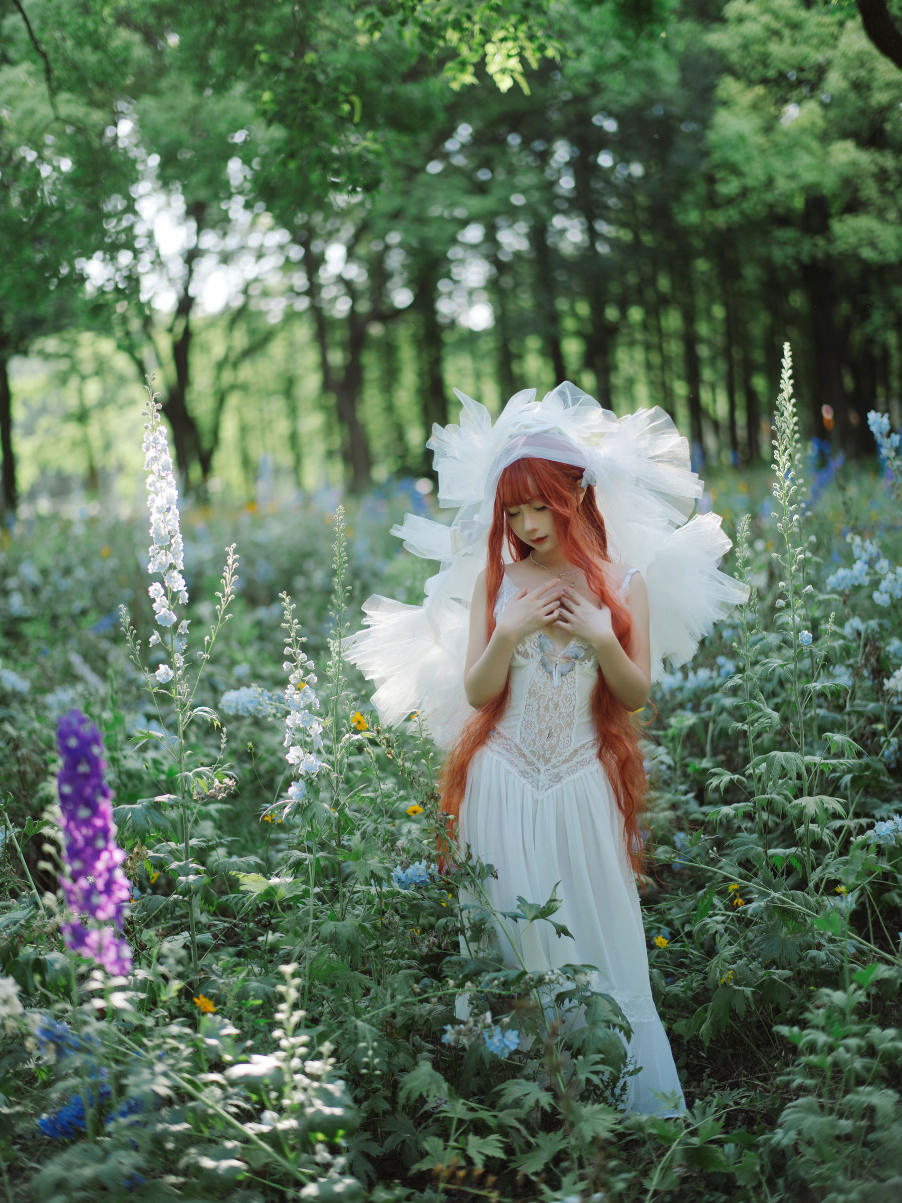 动漫博主 蠢沫沫 - 花丛婚纱/(67P)