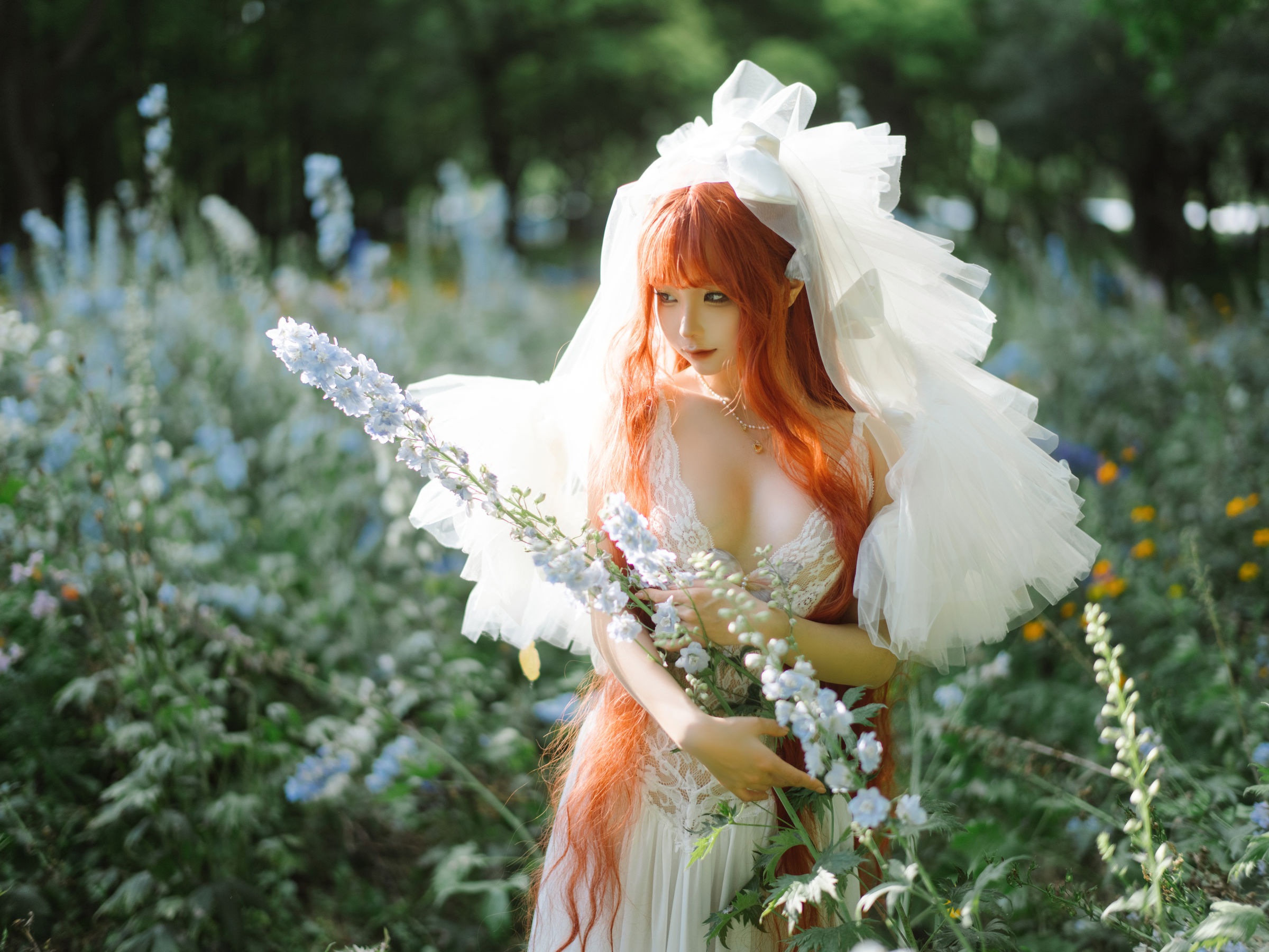 动漫博主 蠢沫沫 - 花丛婚纱/(67P)