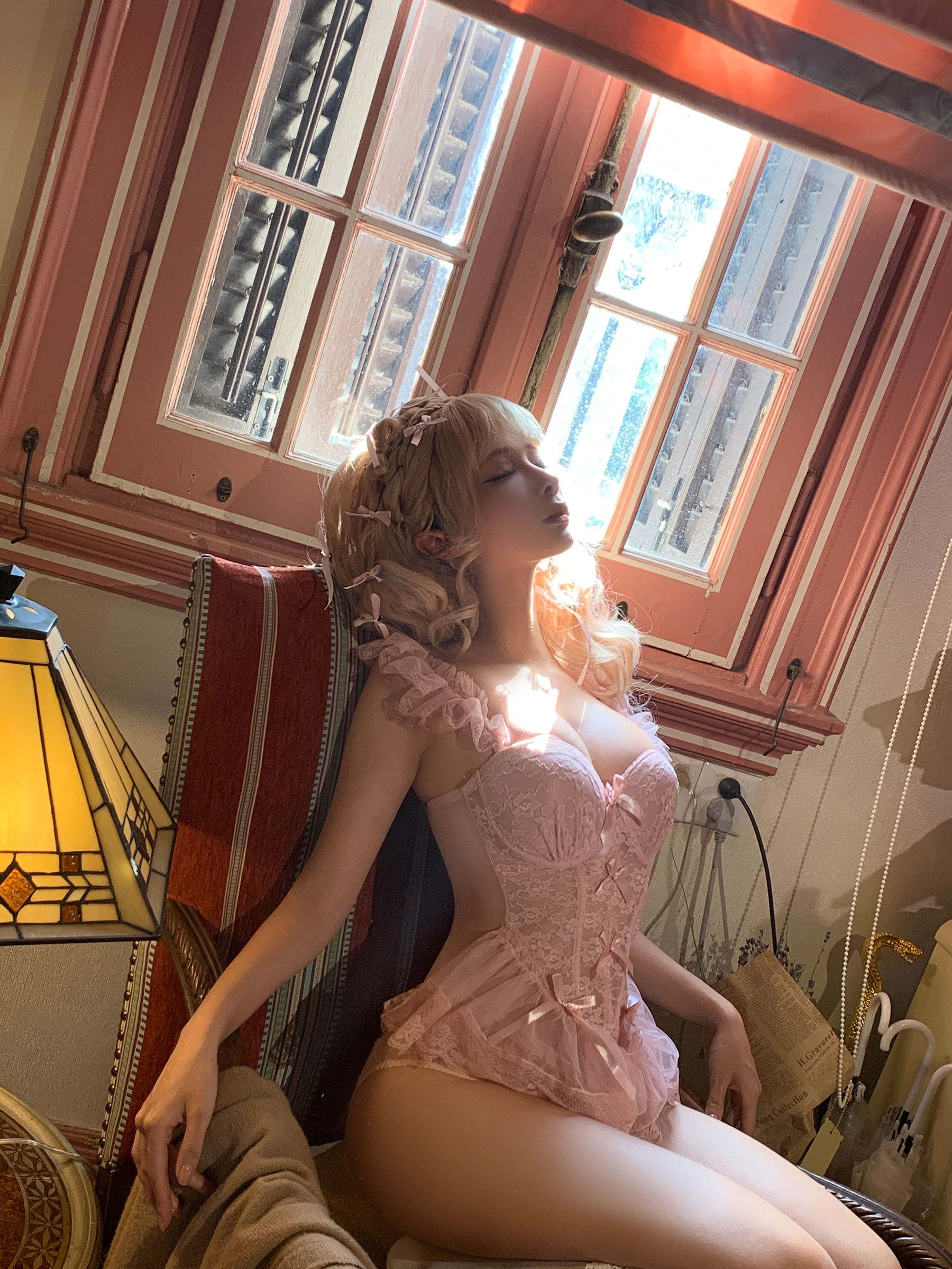 动漫博主蠢沫沫 - 金发蝴蝶结/(94P)