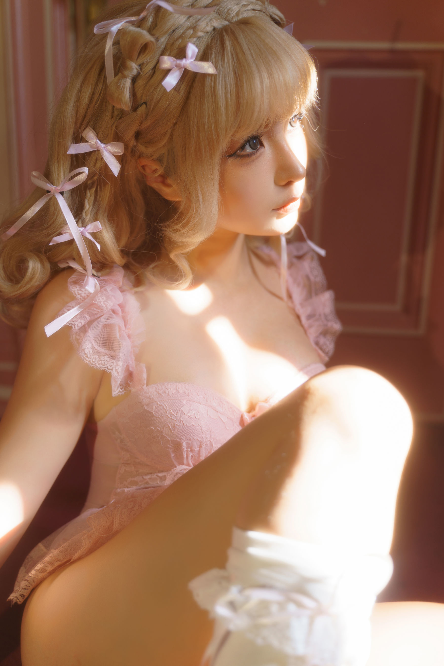 动漫博主蠢沫沫 - 金发蝴蝶结/(94P)