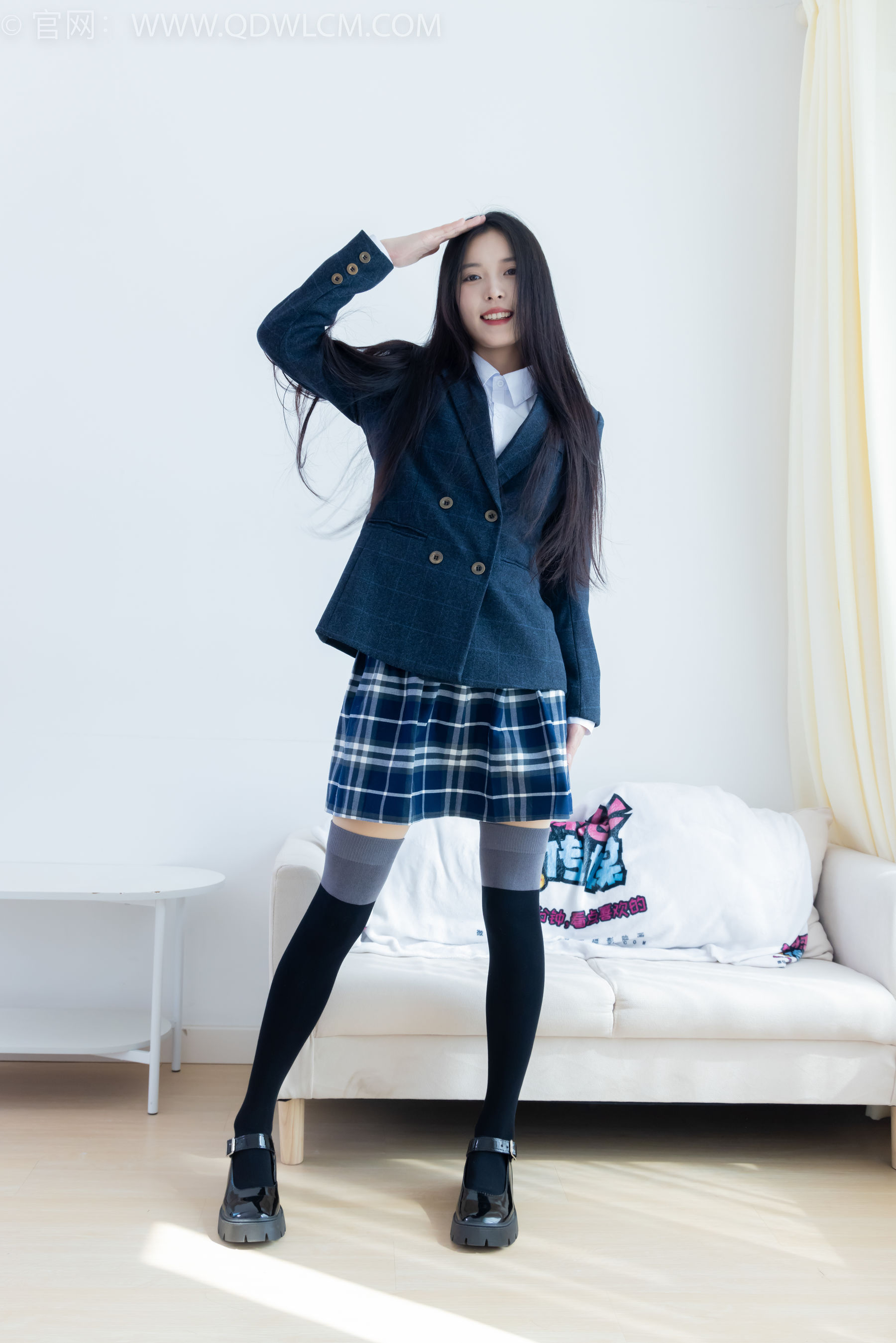 物恋传媒 No.2371 茯苓 - JK制服、皮鞋、拼接过膝袜/(155P)