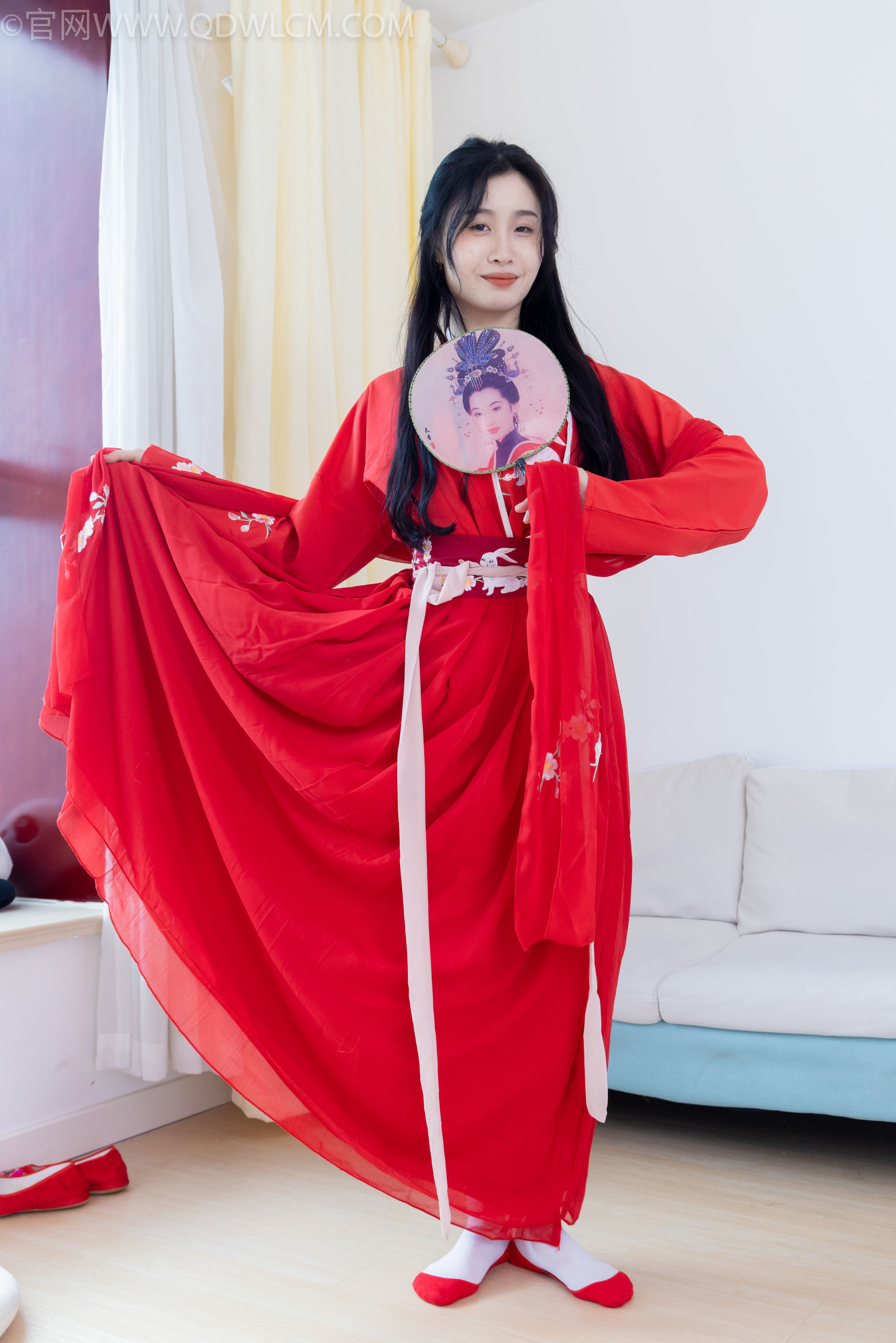 物恋传媒 No.2328 绒绒 - 汉服、布鞋、白棉袜、红色船袜/(174P)