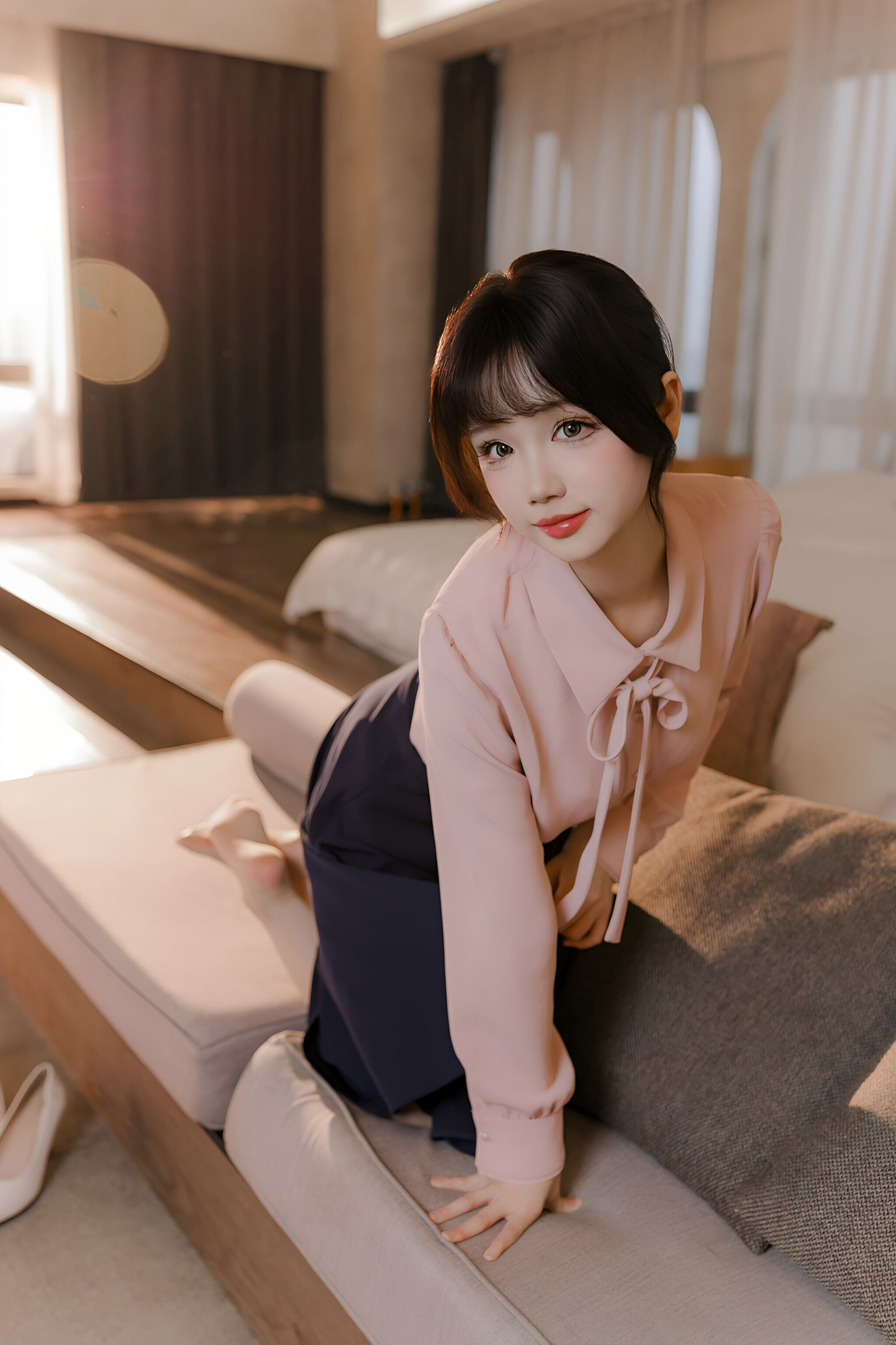 动漫博主雪晴Astra - 肉丝通勤OL/(71P)