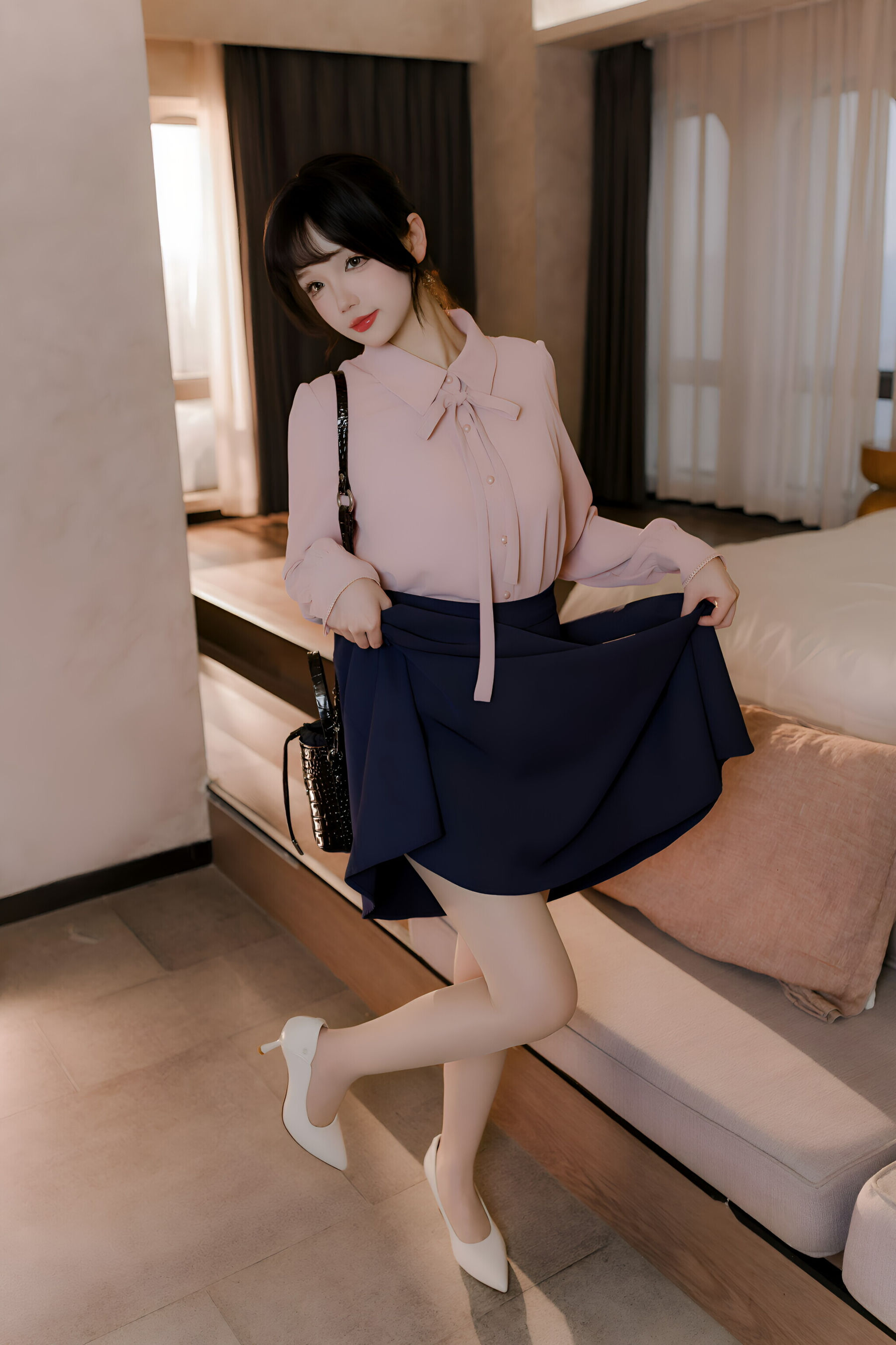 动漫博主雪晴Astra - 肉丝通勤OL/(71P)