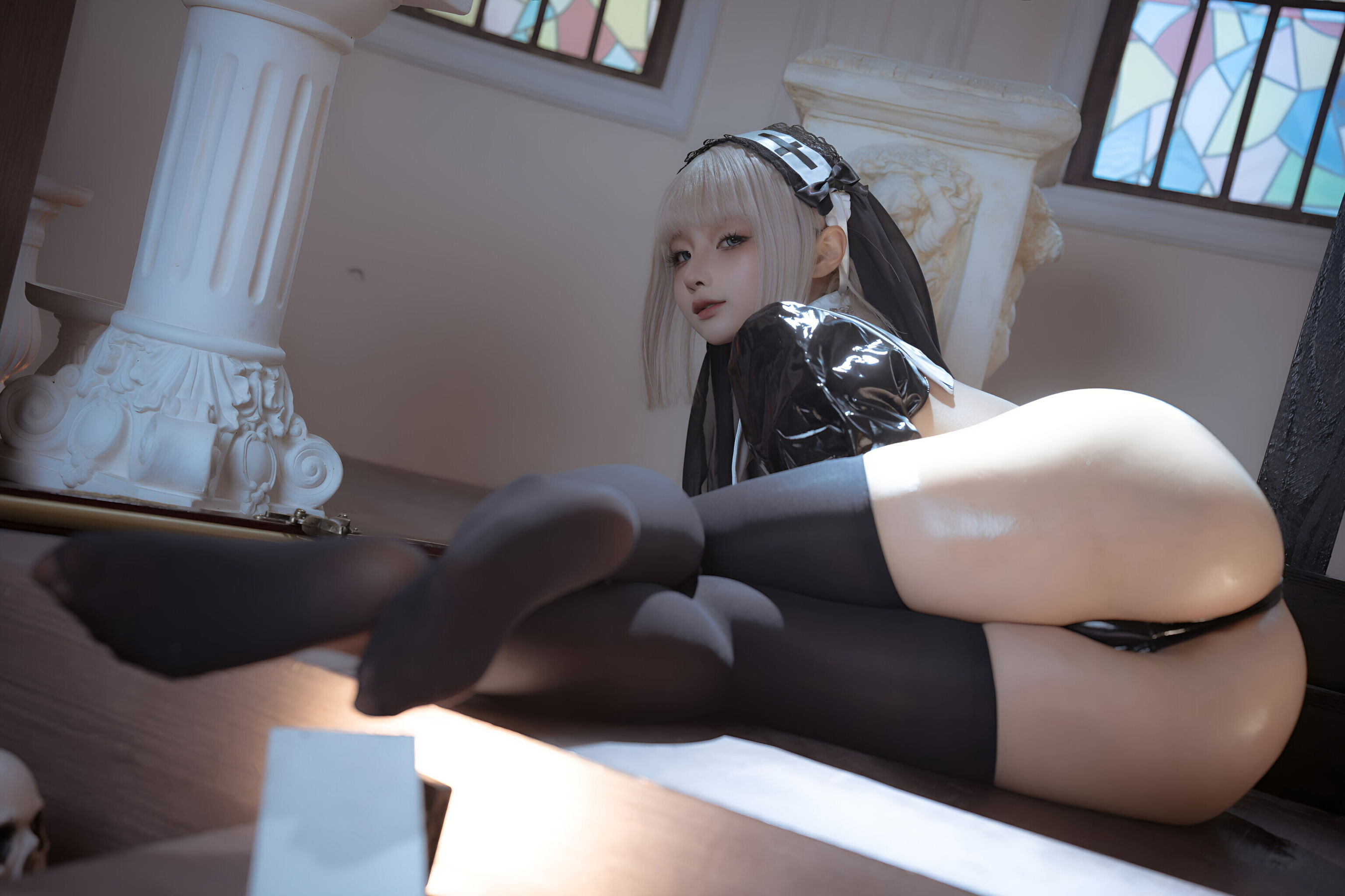 动漫博主蠢沫沫 - 黑修女/(125P)