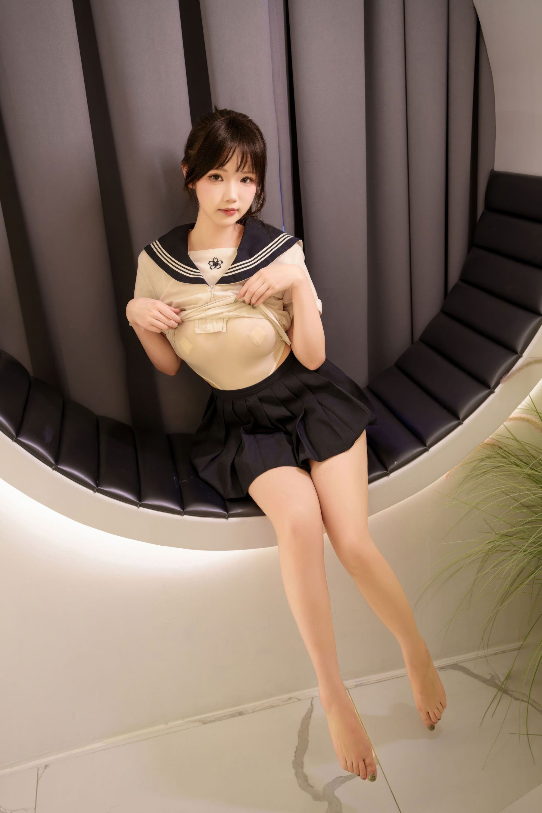 动漫博主雪晴Astra - 透明体操服/(63P)