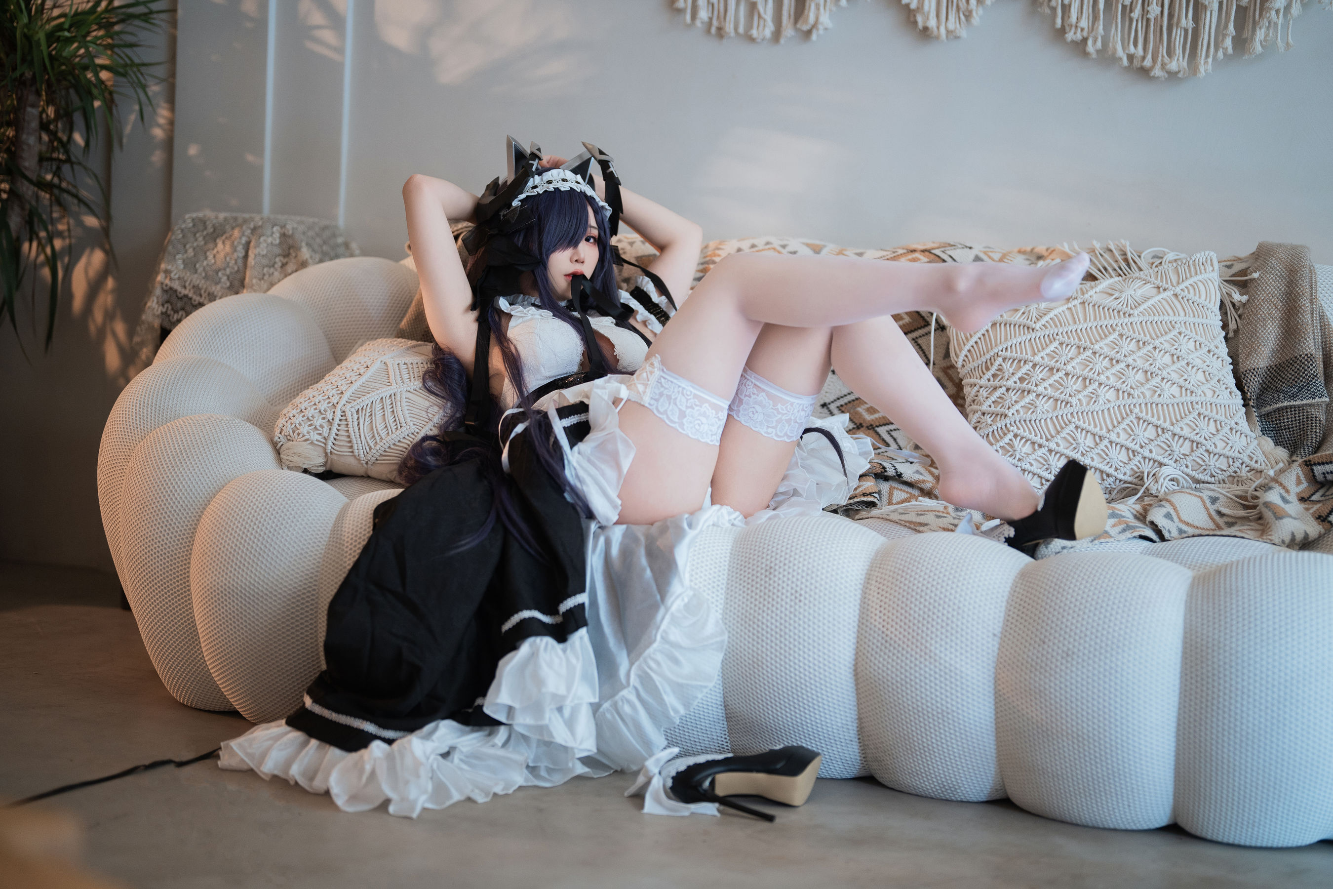 可爱人气Coser面饼仙儿 - 碧蓝航线 奥古斯特 女仆/(43P)