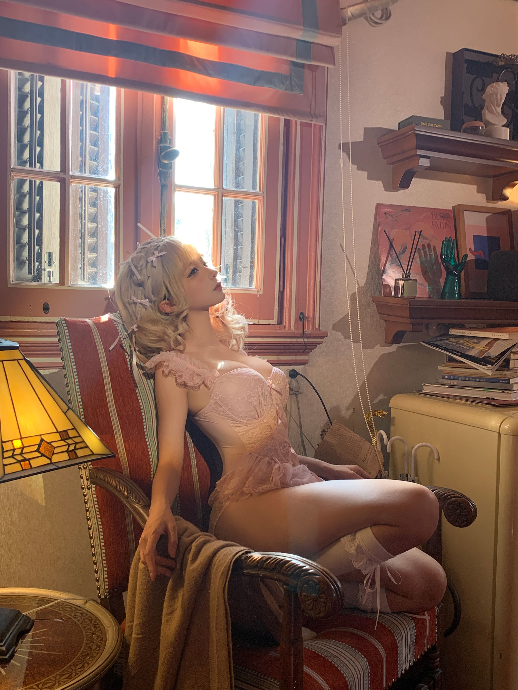 动漫博主蠢沫沫 - 金发蝴蝶结/(94P)