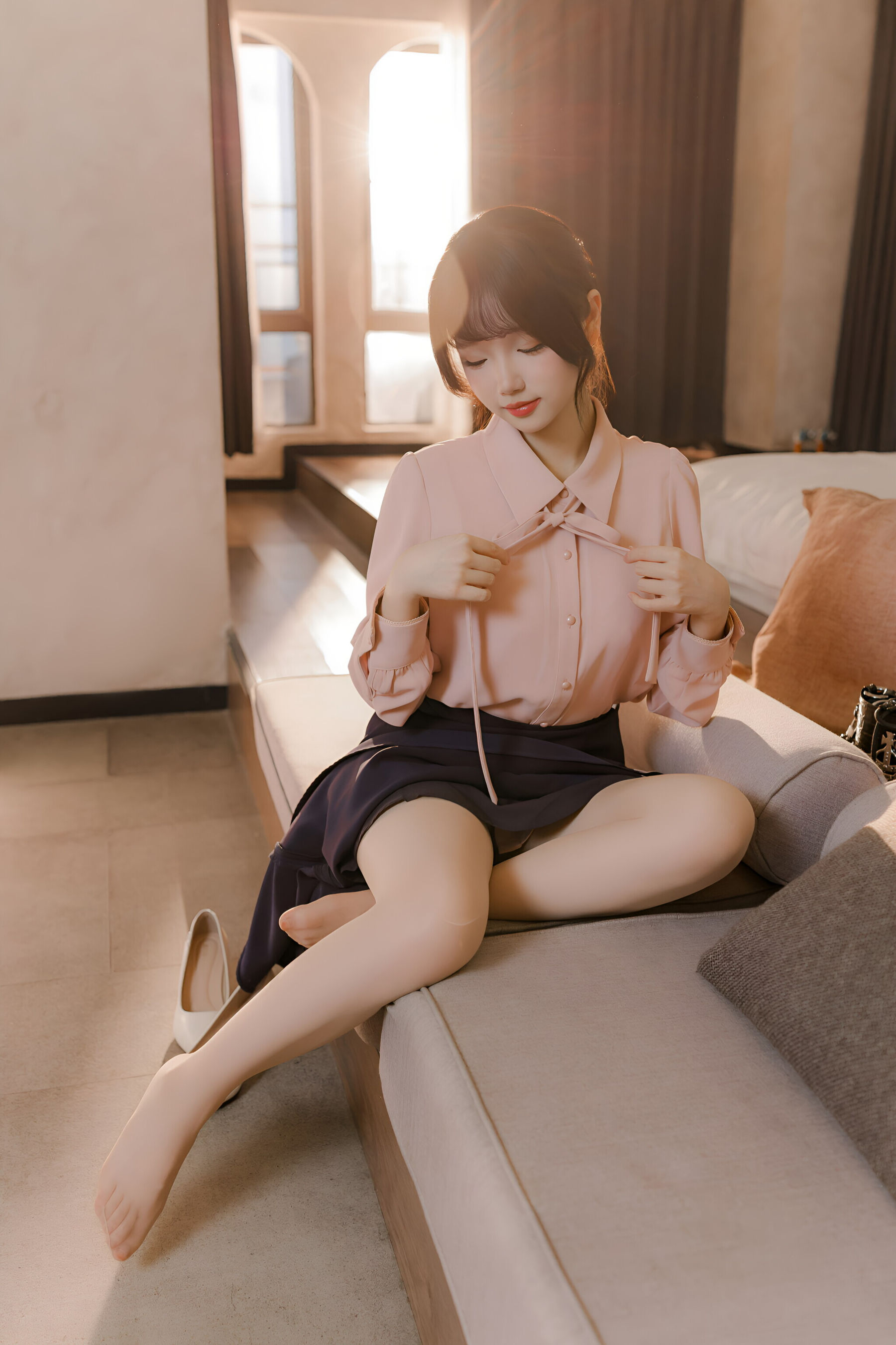 动漫博主雪晴Astra - 肉丝通勤OL/(71P)