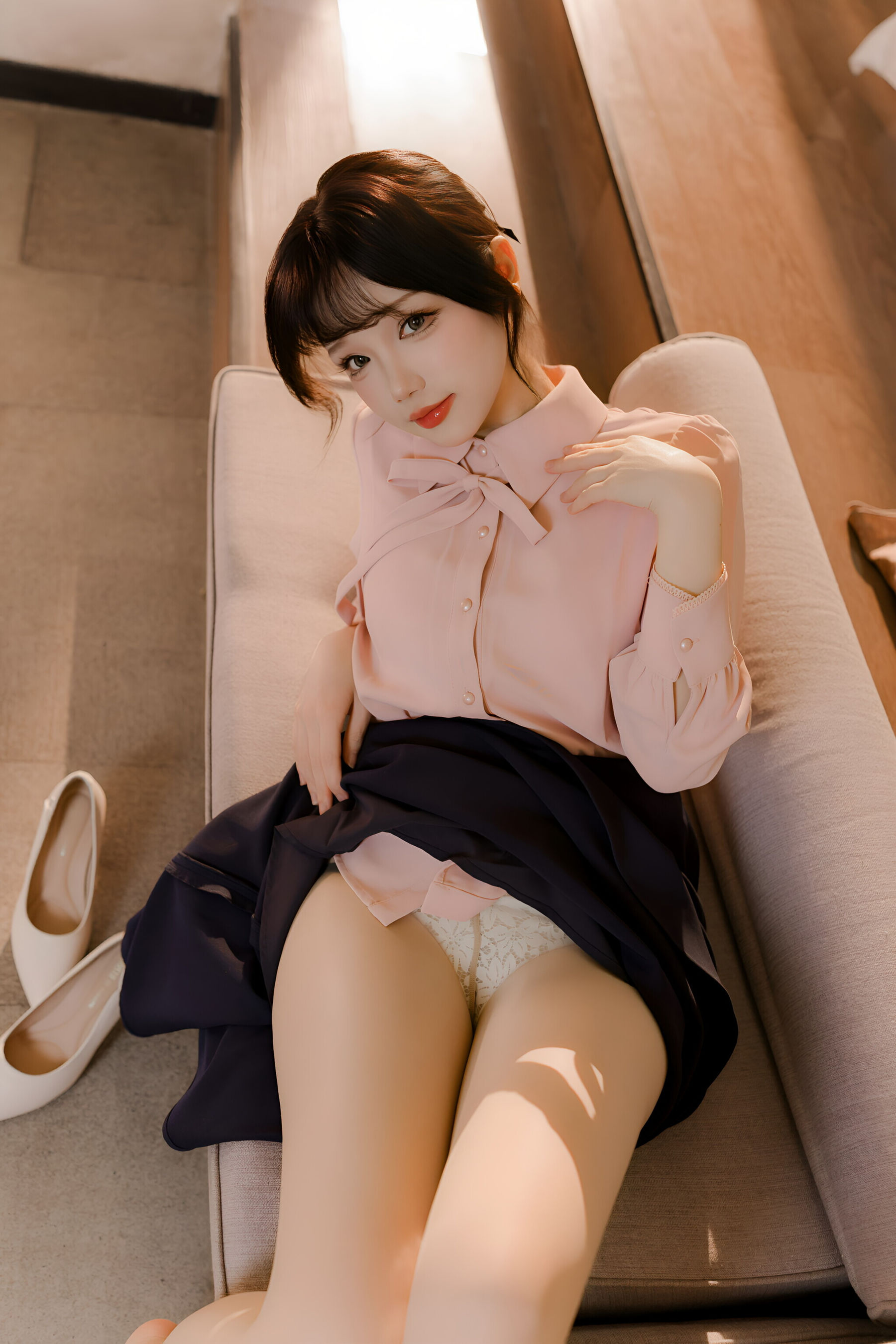 动漫博主雪晴Astra - 肉丝通勤OL/(71P)