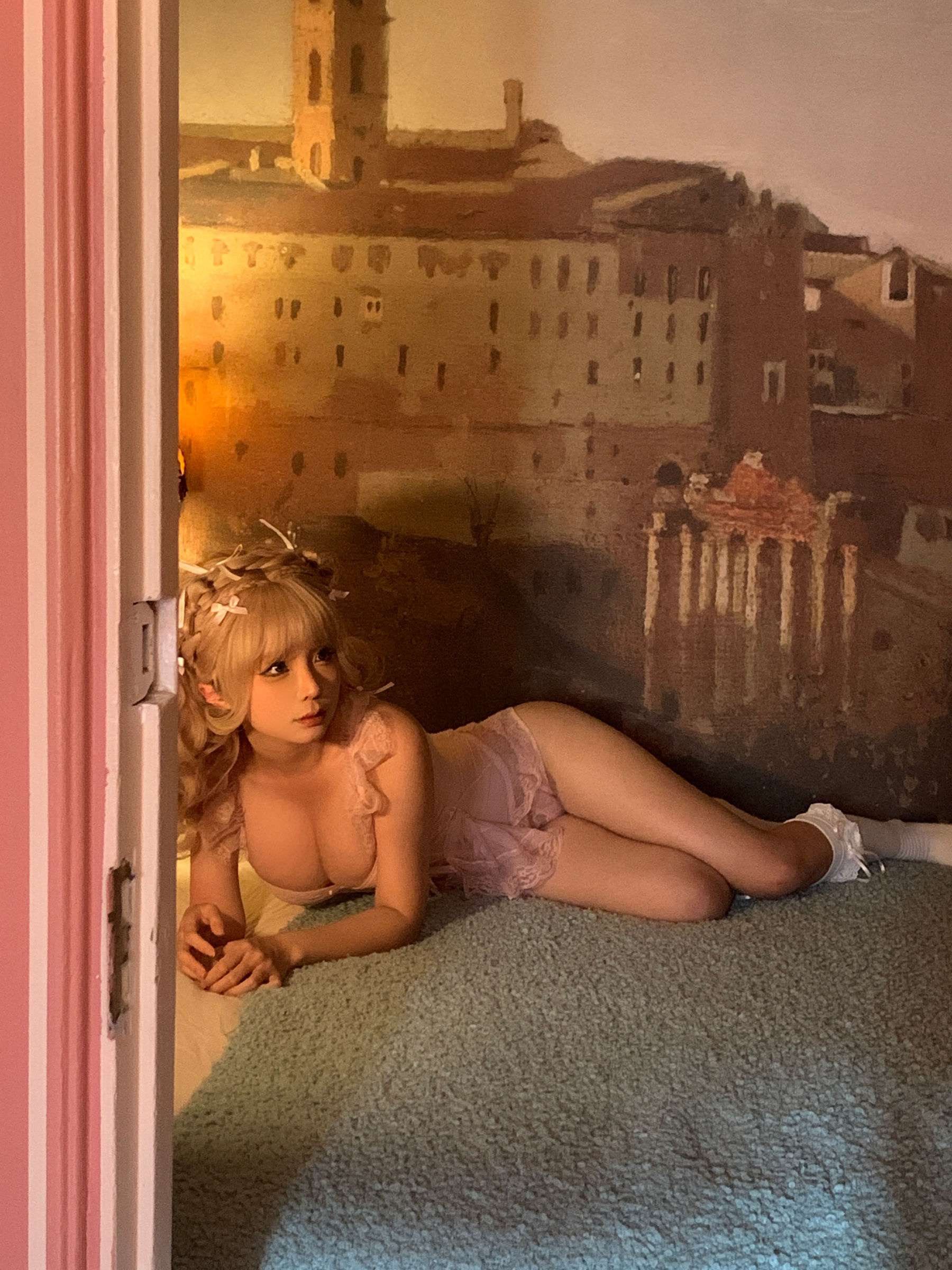 动漫博主蠢沫沫 - 金发蝴蝶结/(94P)