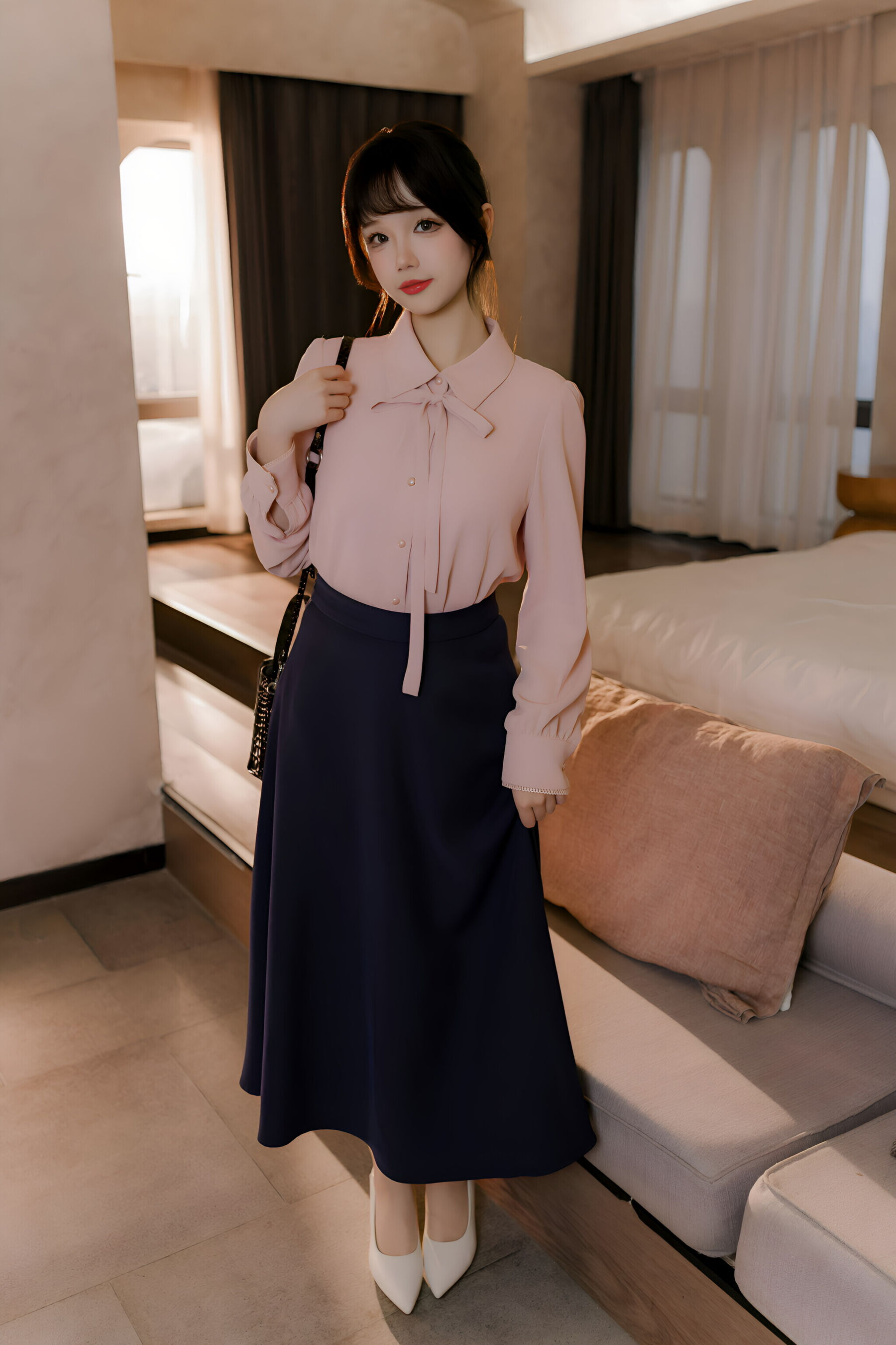 动漫博主雪晴Astra - 肉丝通勤OL/(71P)