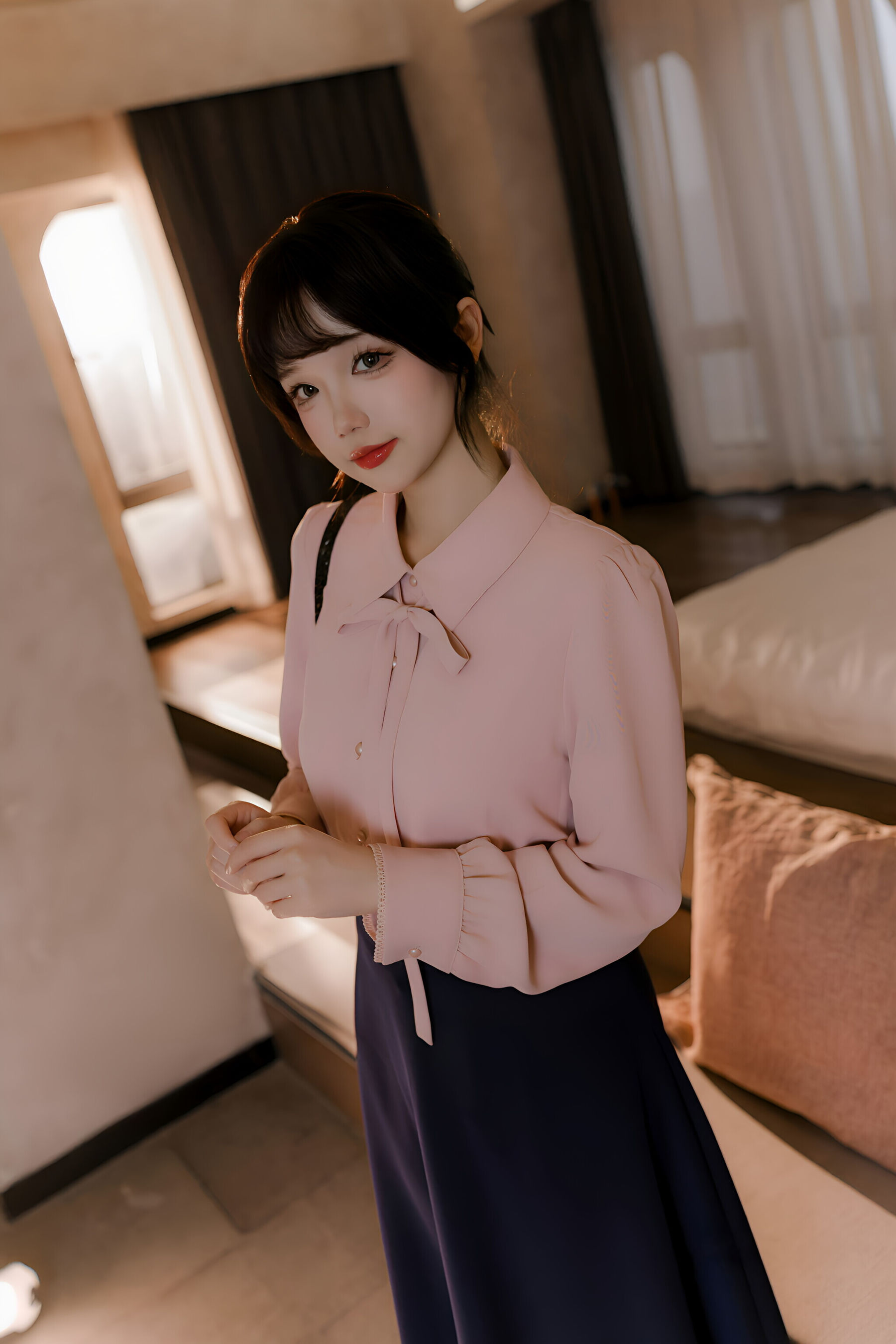 动漫博主雪晴Astra - 肉丝通勤OL/(71P)