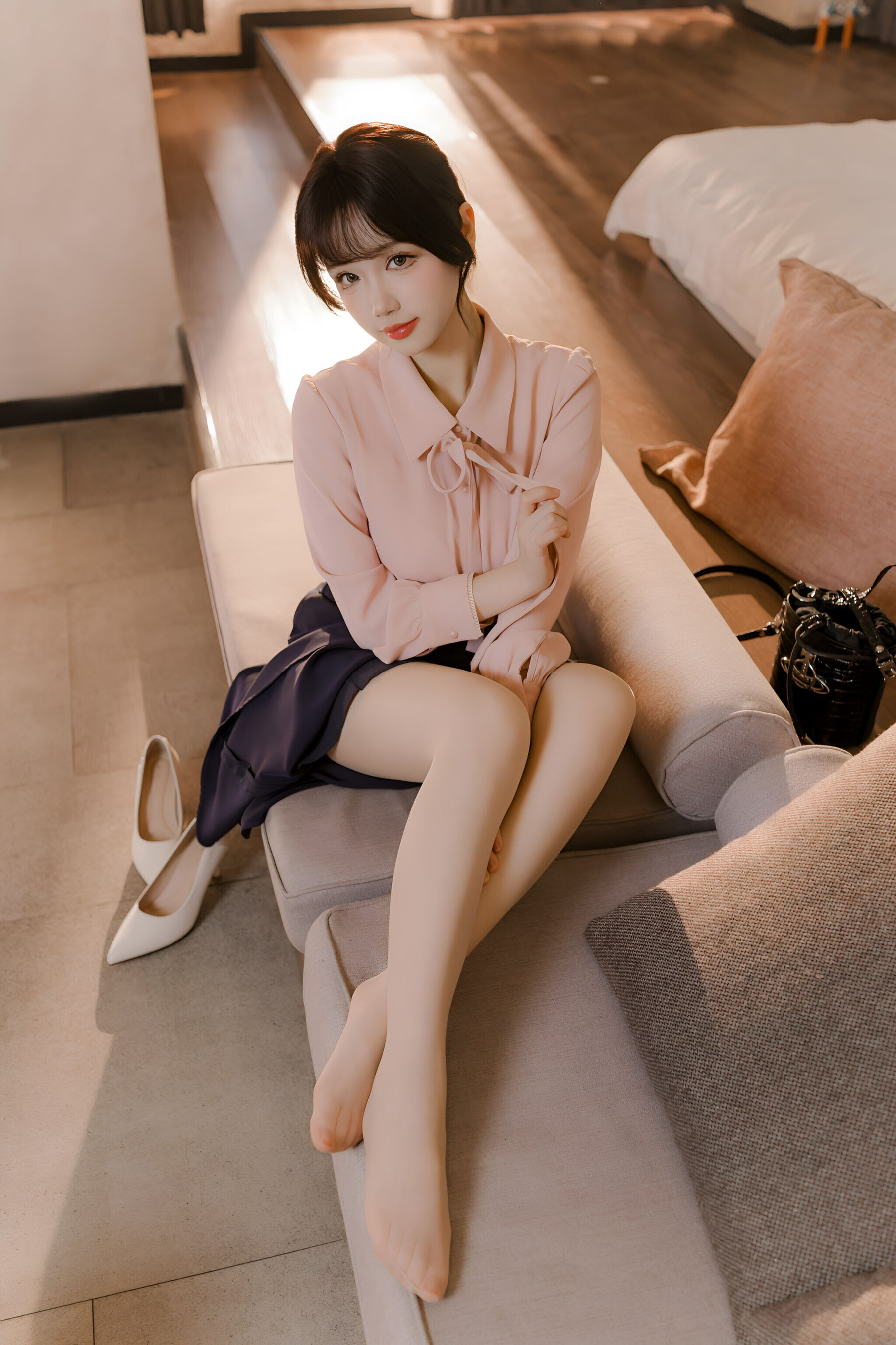 动漫博主雪晴Astra - 肉丝通勤OL/(71P)