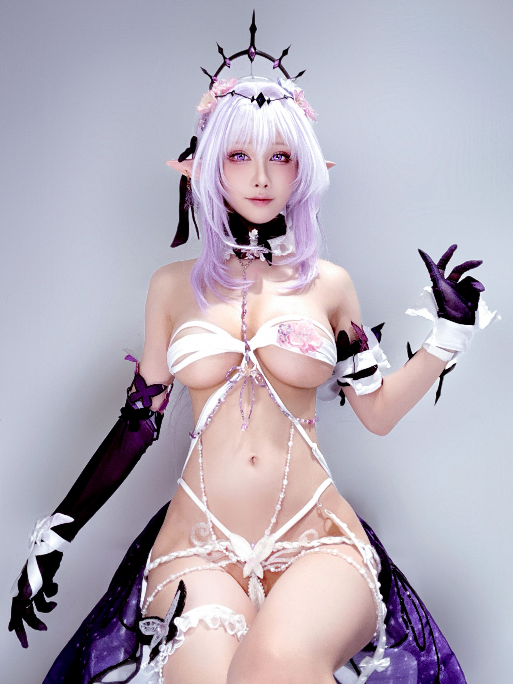 动漫博主水淼aqua - 遐蝶 Castorice 自拍/(21P)