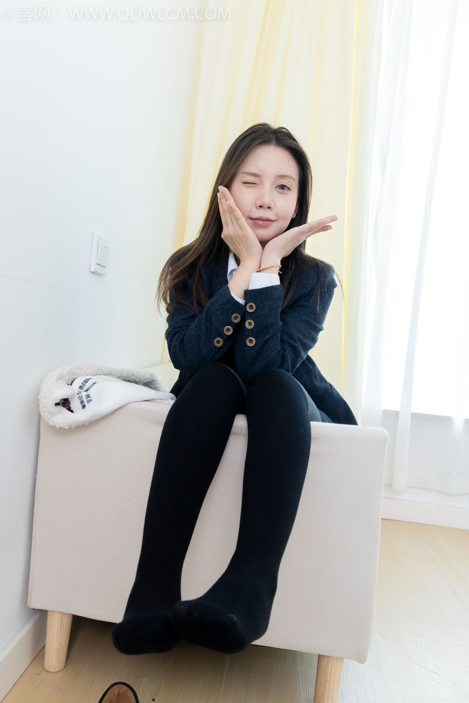 物恋传媒 No.2380 小曦 - jk制服、皮鞋、黑灰拼接过膝袜、厚肉丝/(155P)