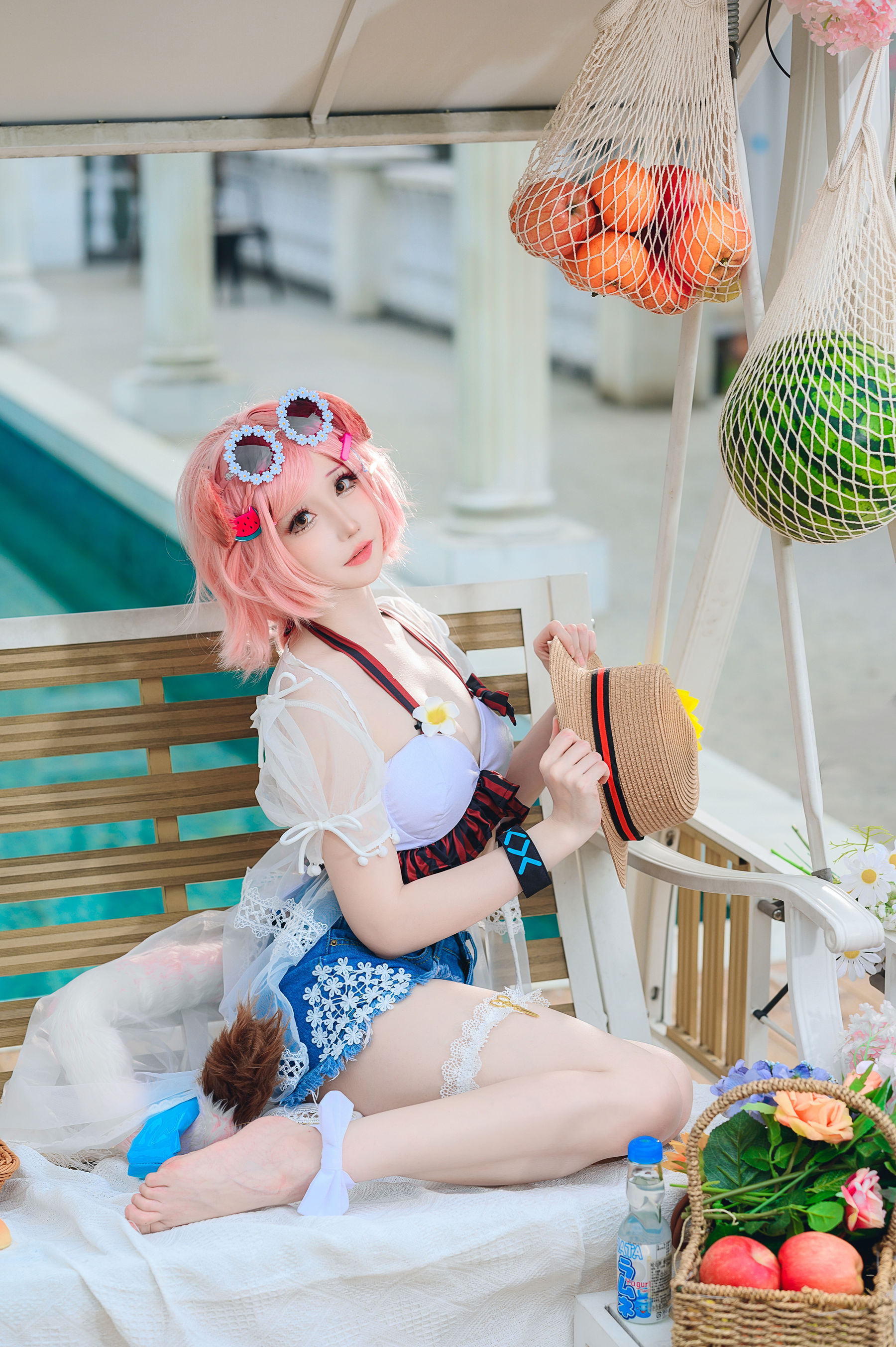 焖焖碳 - 明日方舟 澄闪泳装/(22P)