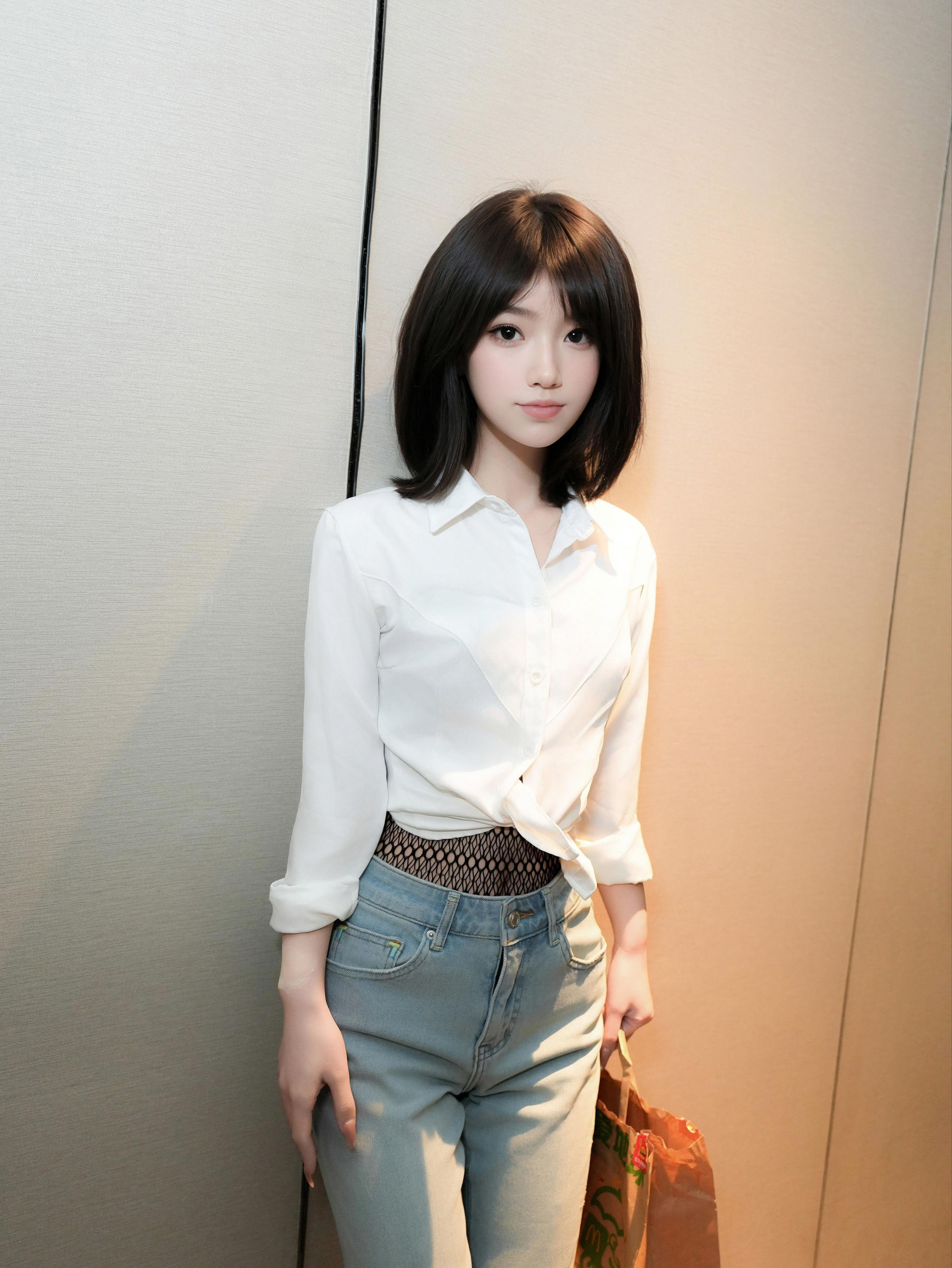 汁汁 - 库里丝之黑色蕾丝网袜/(67P)